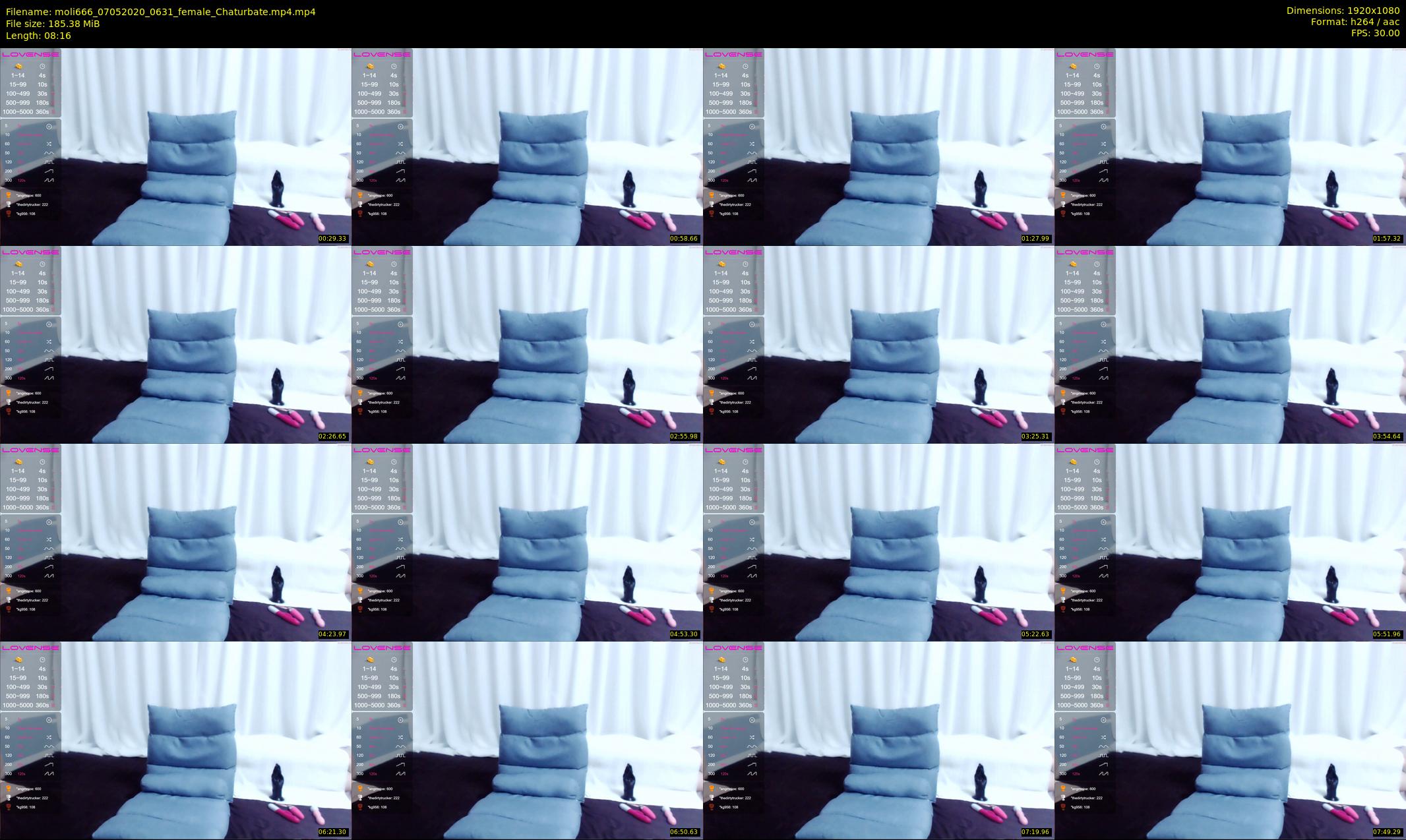 moli666 — 9 minute Chaturbate female cam show recording, 1080p, May 7, 2020