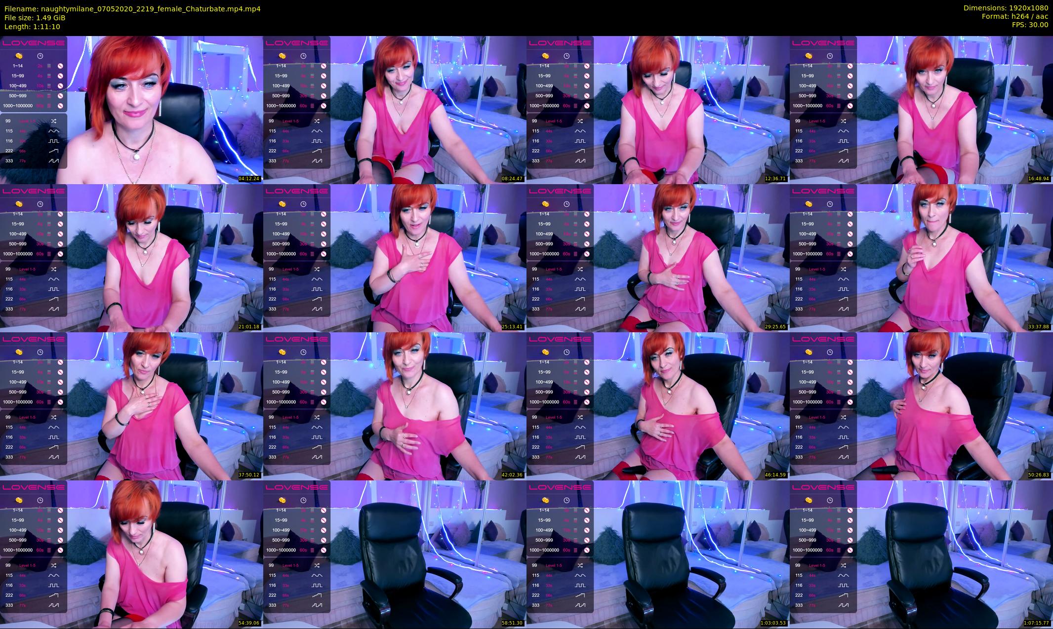 naughtymilane — 72 minute Chaturbate female cam show recording, 1080p, May 7, 2020