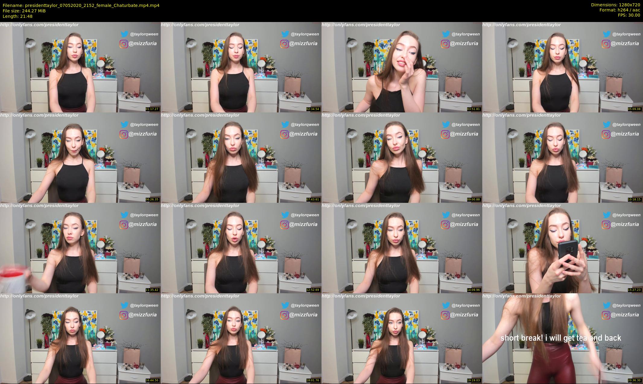 presidenttaylor — 22 minute Chaturbate female cam show recording, 720p, May 7, 2020
