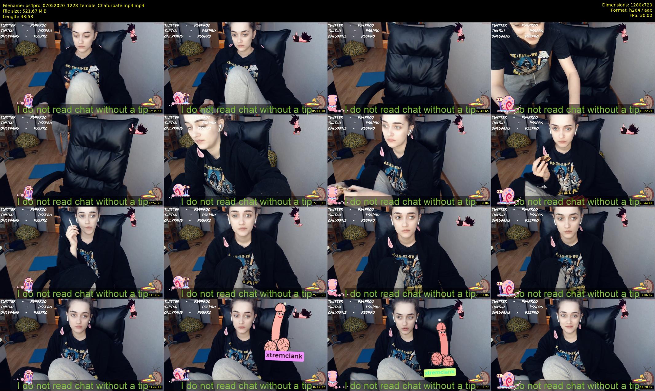 ps4pro — 44 minute Chaturbate female cam show recording, 720p, May 7, 2020