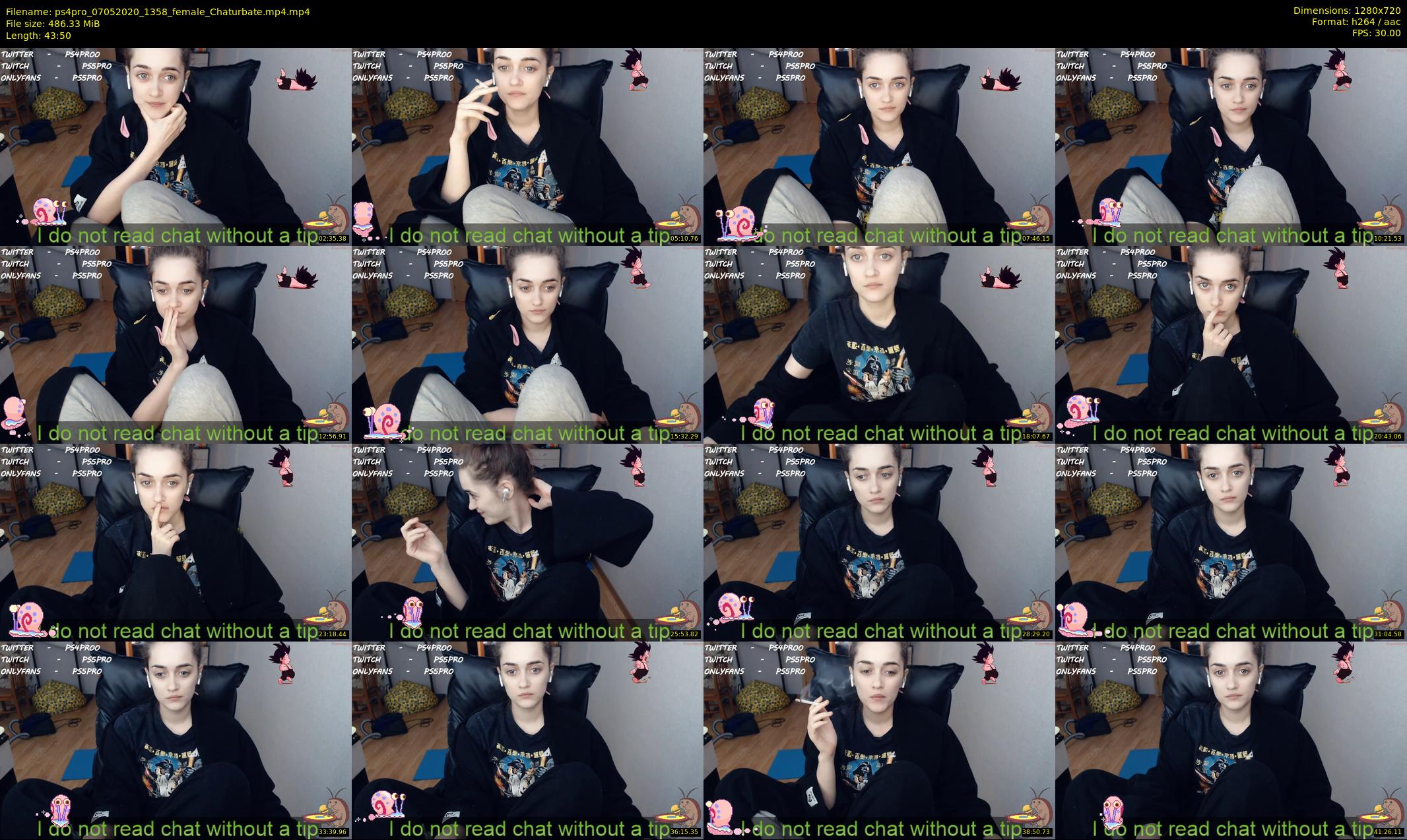 ps4pro — 44 minute Chaturbate female cam show recording, 720p, May 7, 2020