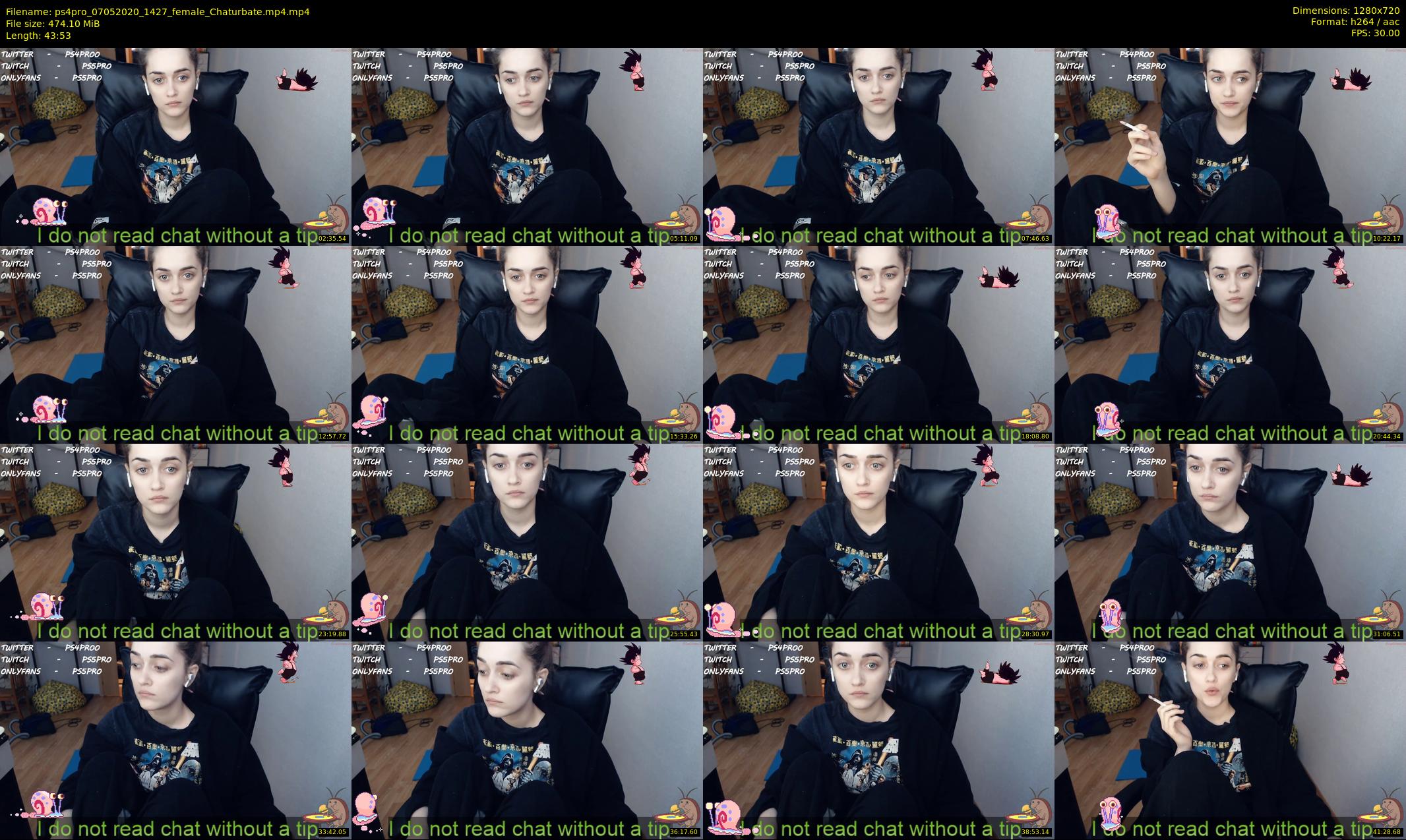 ps4pro — 44 minute Chaturbate female cam show recording, 720p, May 7, 2020