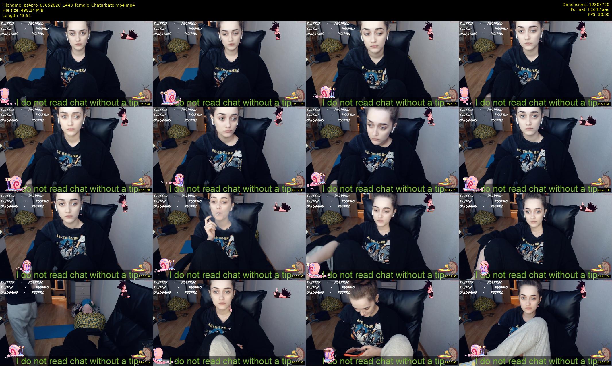 ps4pro — 44 minute Chaturbate female cam show recording, 720p, May 7, 2020