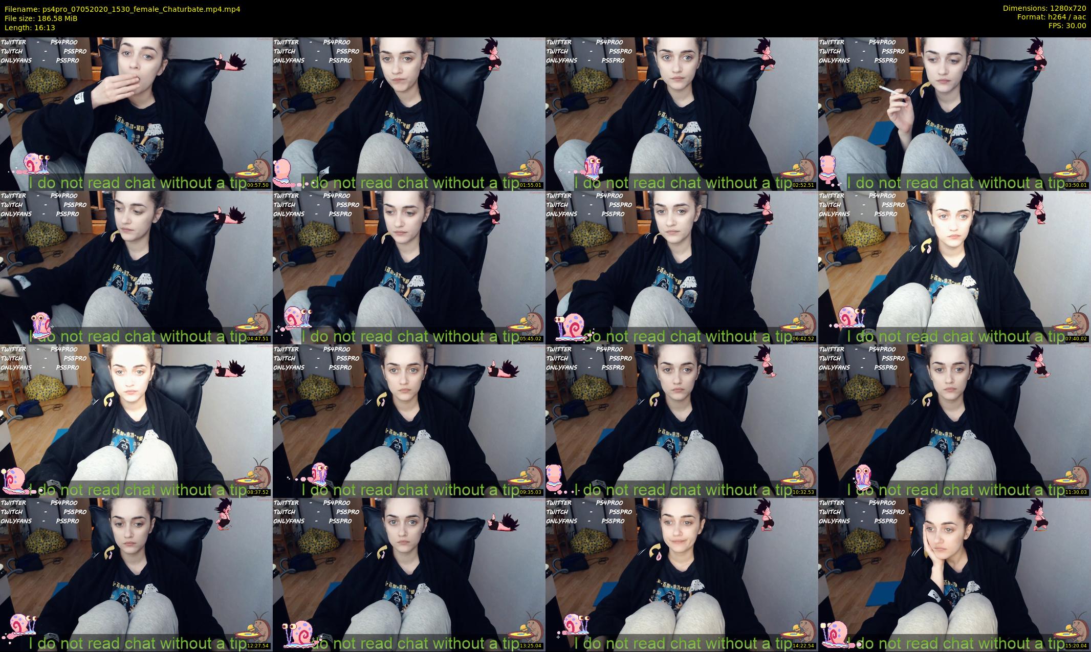 ps4pro — 17 minute Chaturbate female cam show recording, 720p, May 7, 2020