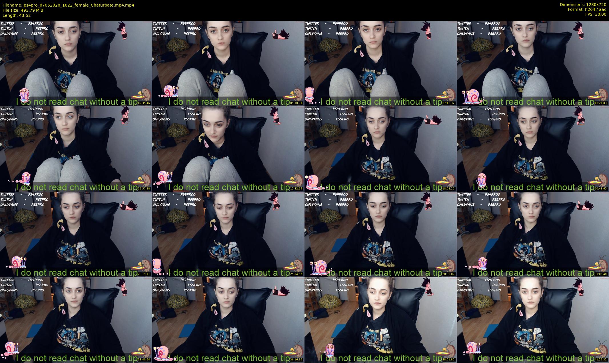 ps4pro — 44 minute Chaturbate female cam show recording, 720p, May 7, 2020