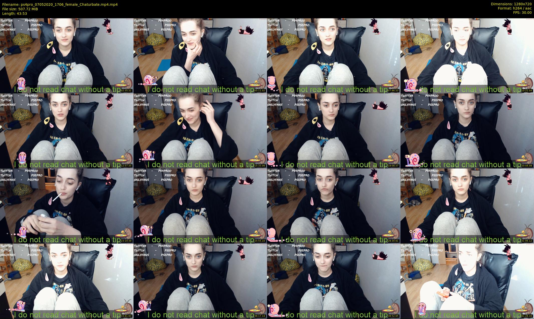 ps4pro — 44 minute Chaturbate female cam show recording, 720p, May 7, 2020