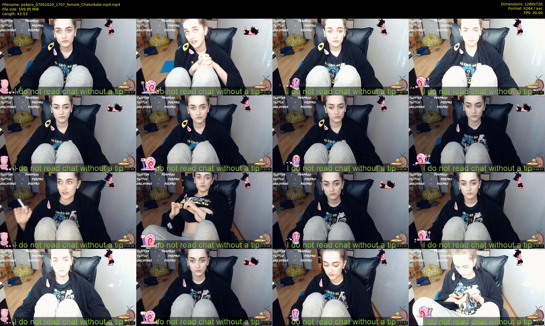ps4pro — 44 minute Chaturbate female cam show recording, 720p, May 7, 2020