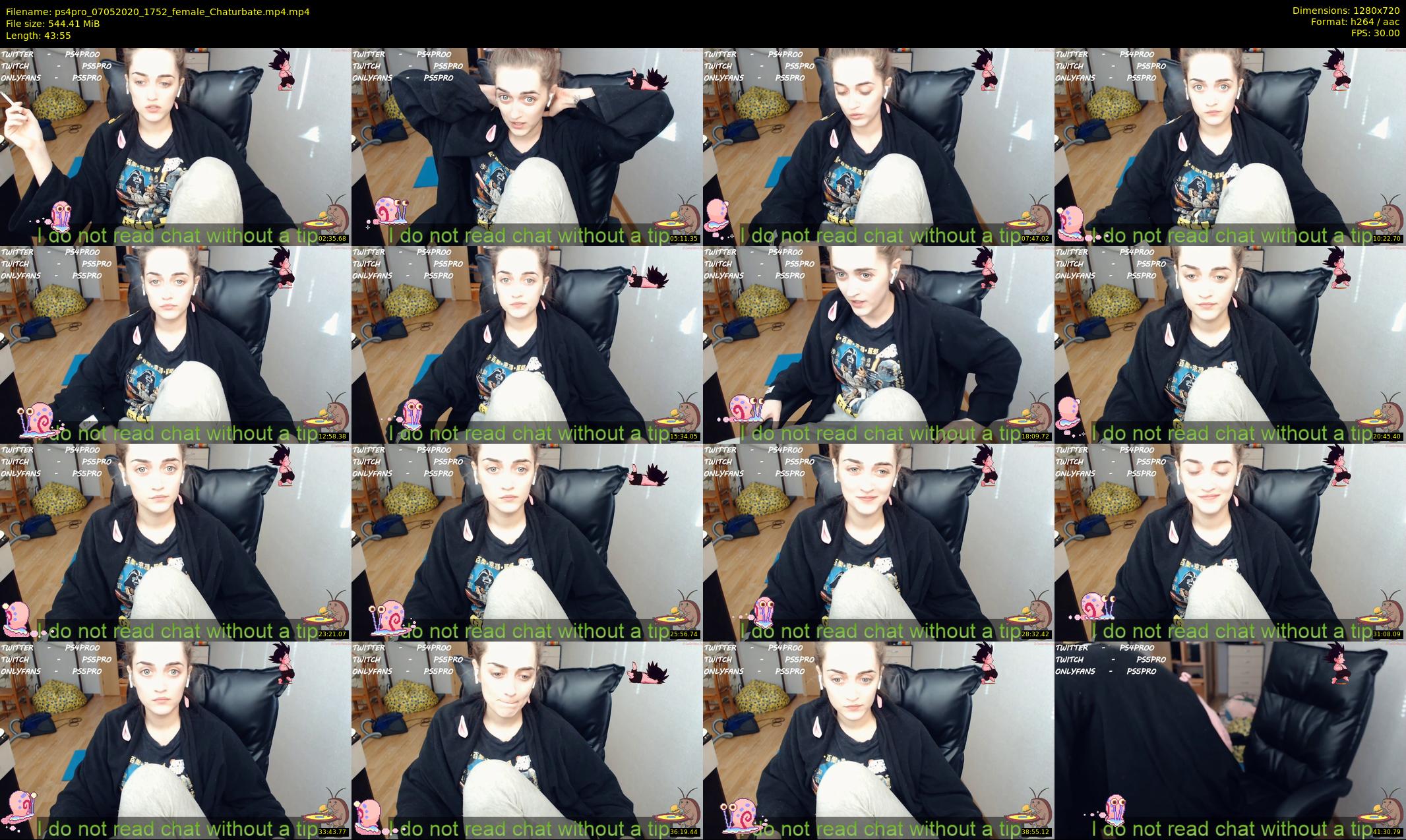 ps4pro — 44 minute Chaturbate female cam show recording, 720p, May 7, 2020