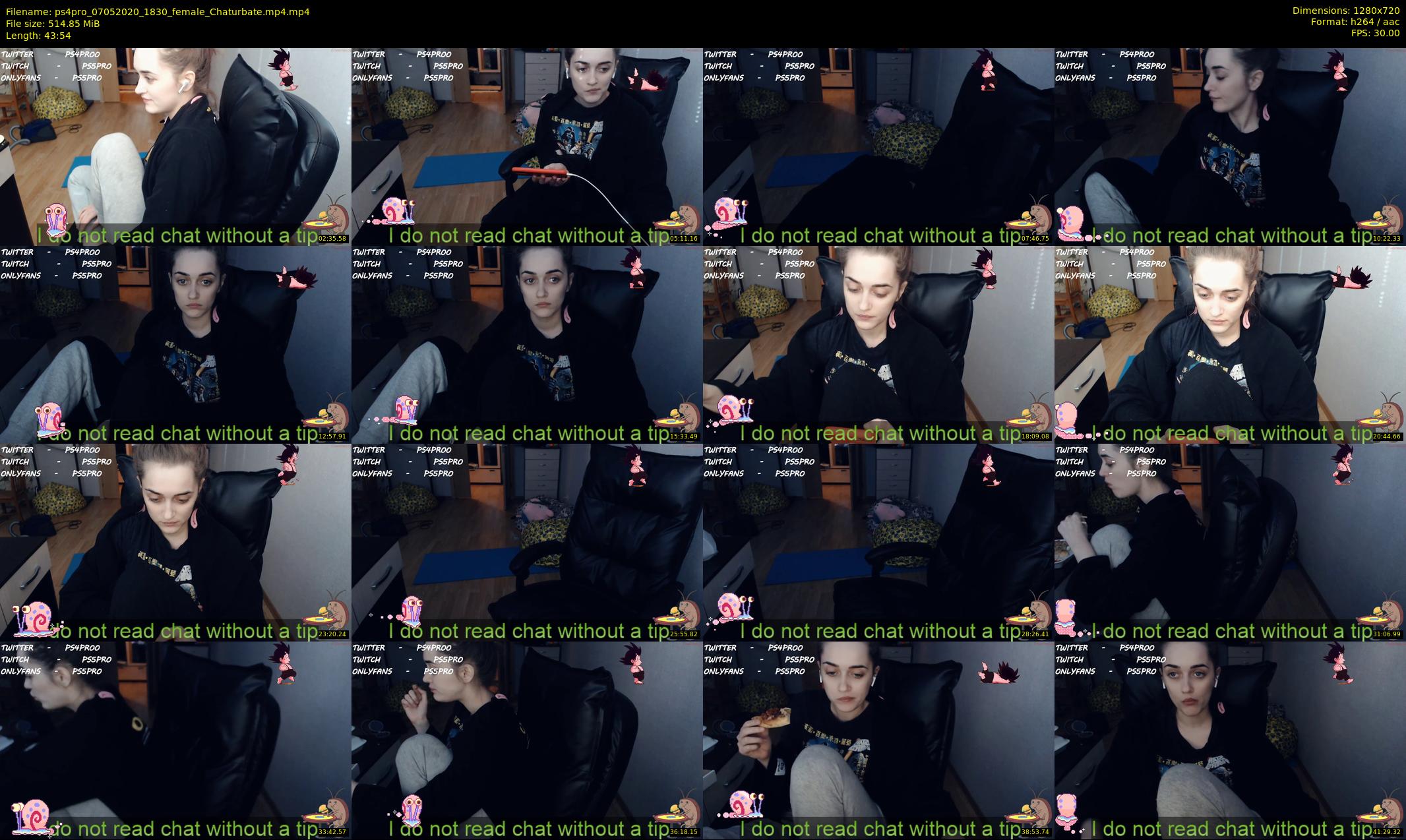 ps4pro — 44 minute Chaturbate female cam show recording, 720p, May 7, 2020