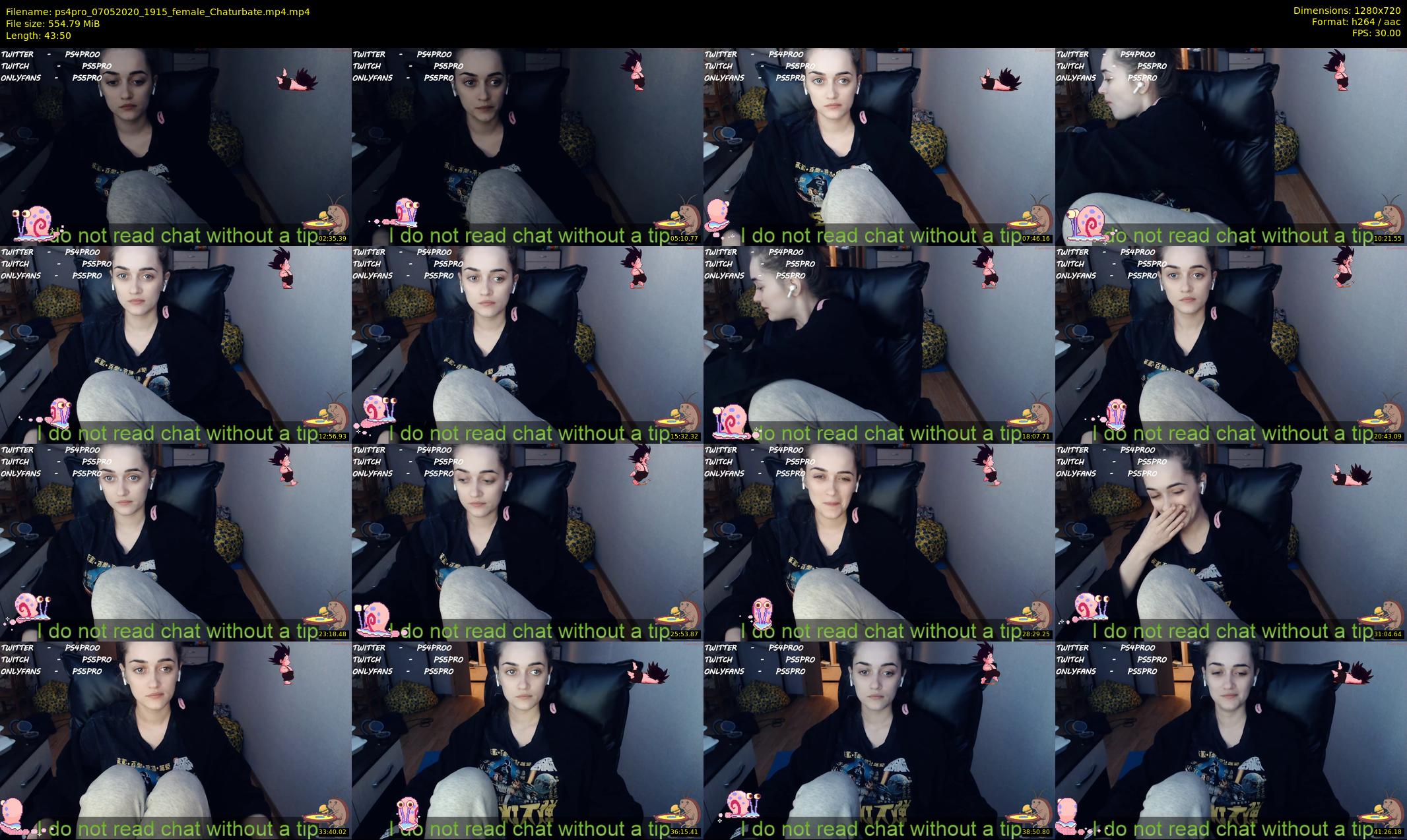 ps4pro — 44 minute Chaturbate female cam show recording, 720p, May 7, 2020