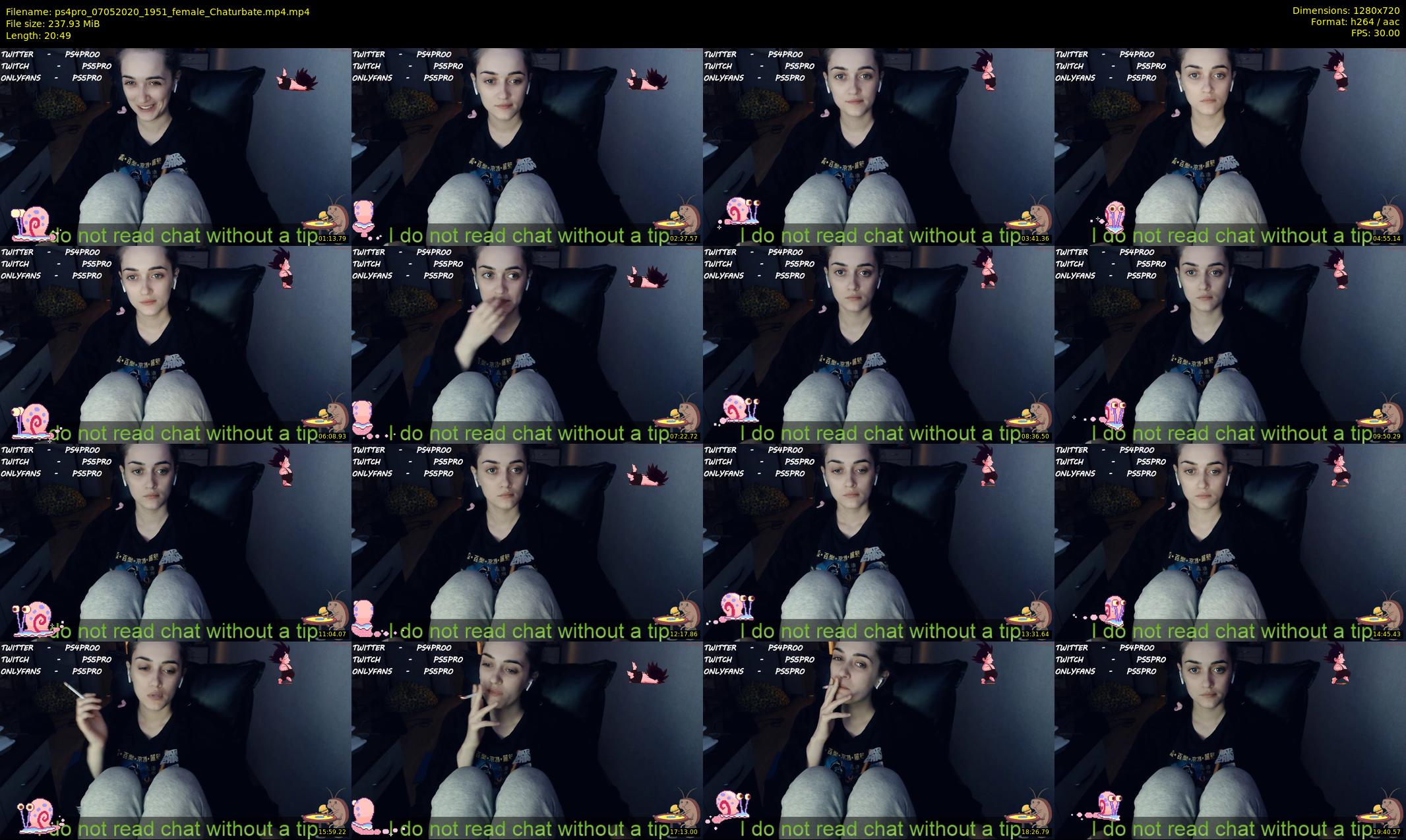 ps4pro — 21 minute Chaturbate female cam show recording, 720p, May 7, 2020
