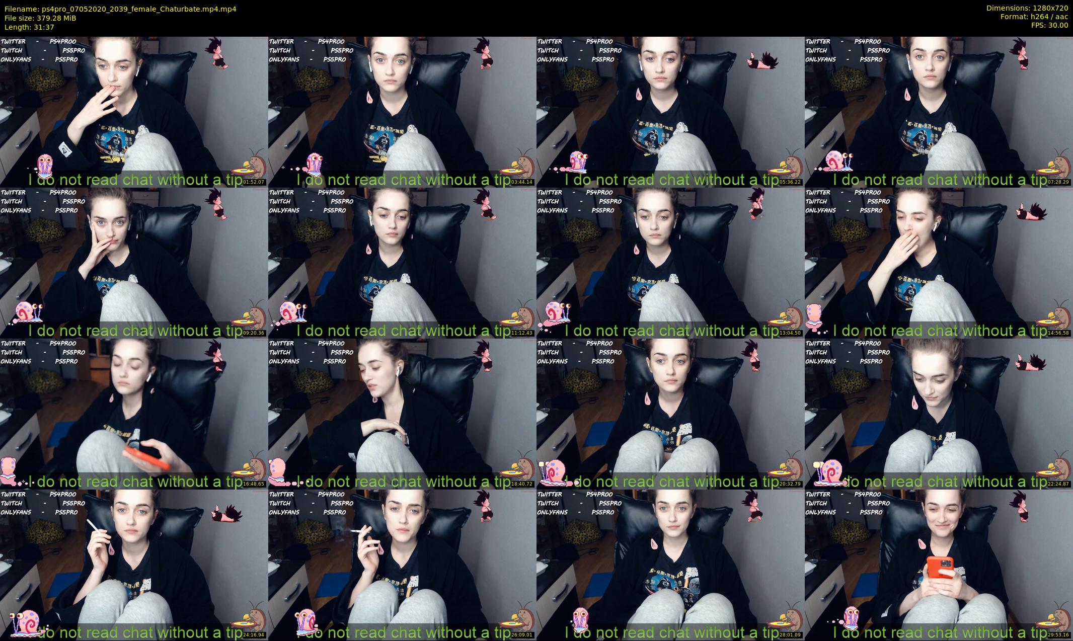 ps4pro — 32 minute Chaturbate female cam show recording, 720p, May 7, 2020