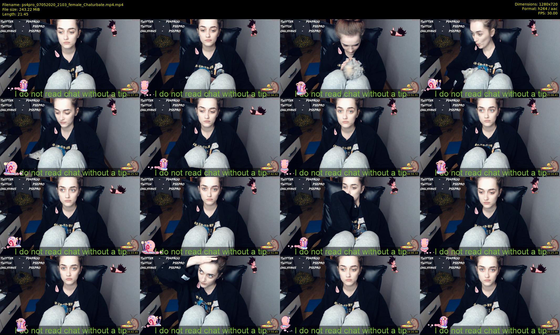 ps4pro — 22 minute Chaturbate female cam show recording, 720p, May 7, 2020
