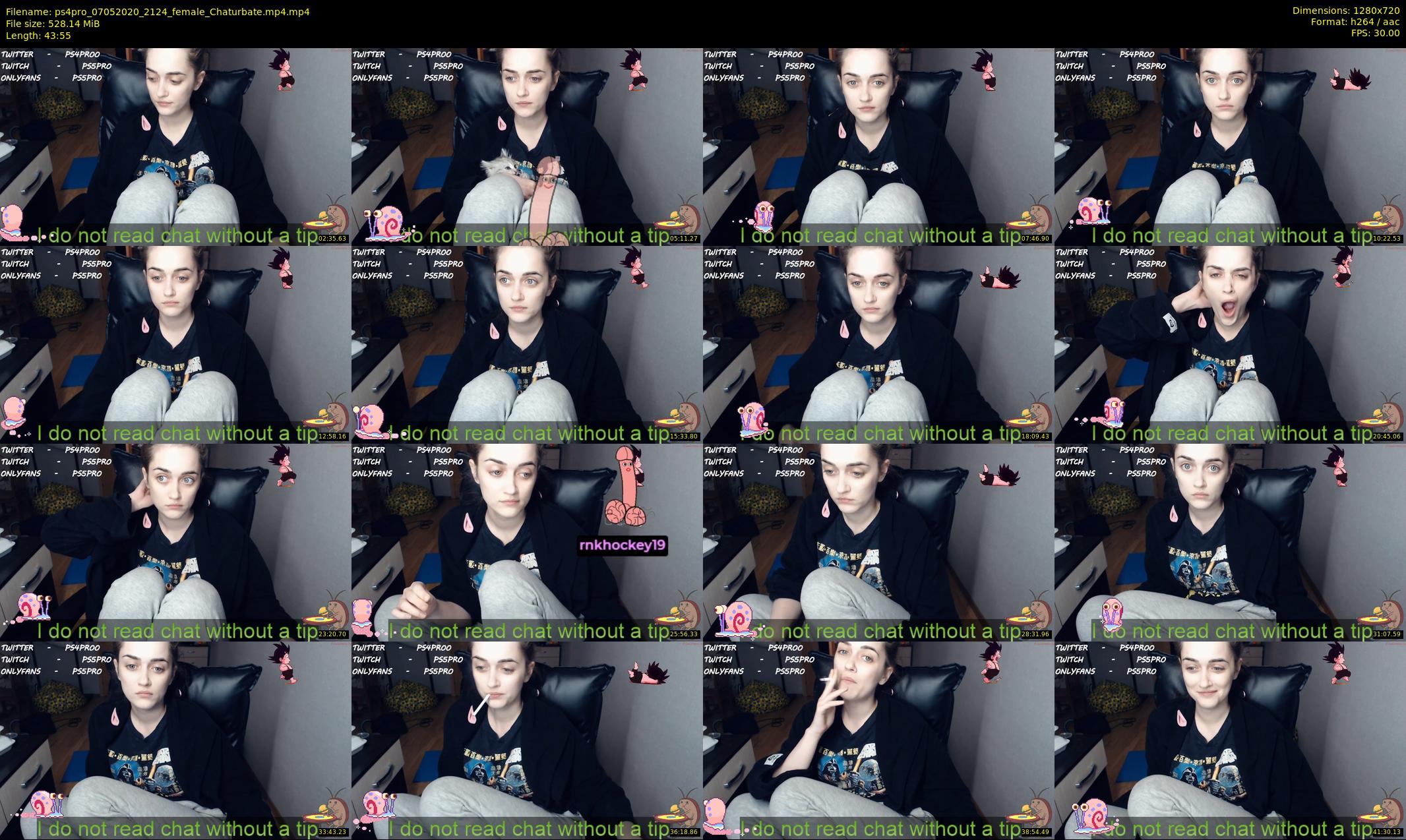 ps4pro — 44 minute Chaturbate female cam show recording, 720p, May 7, 2020