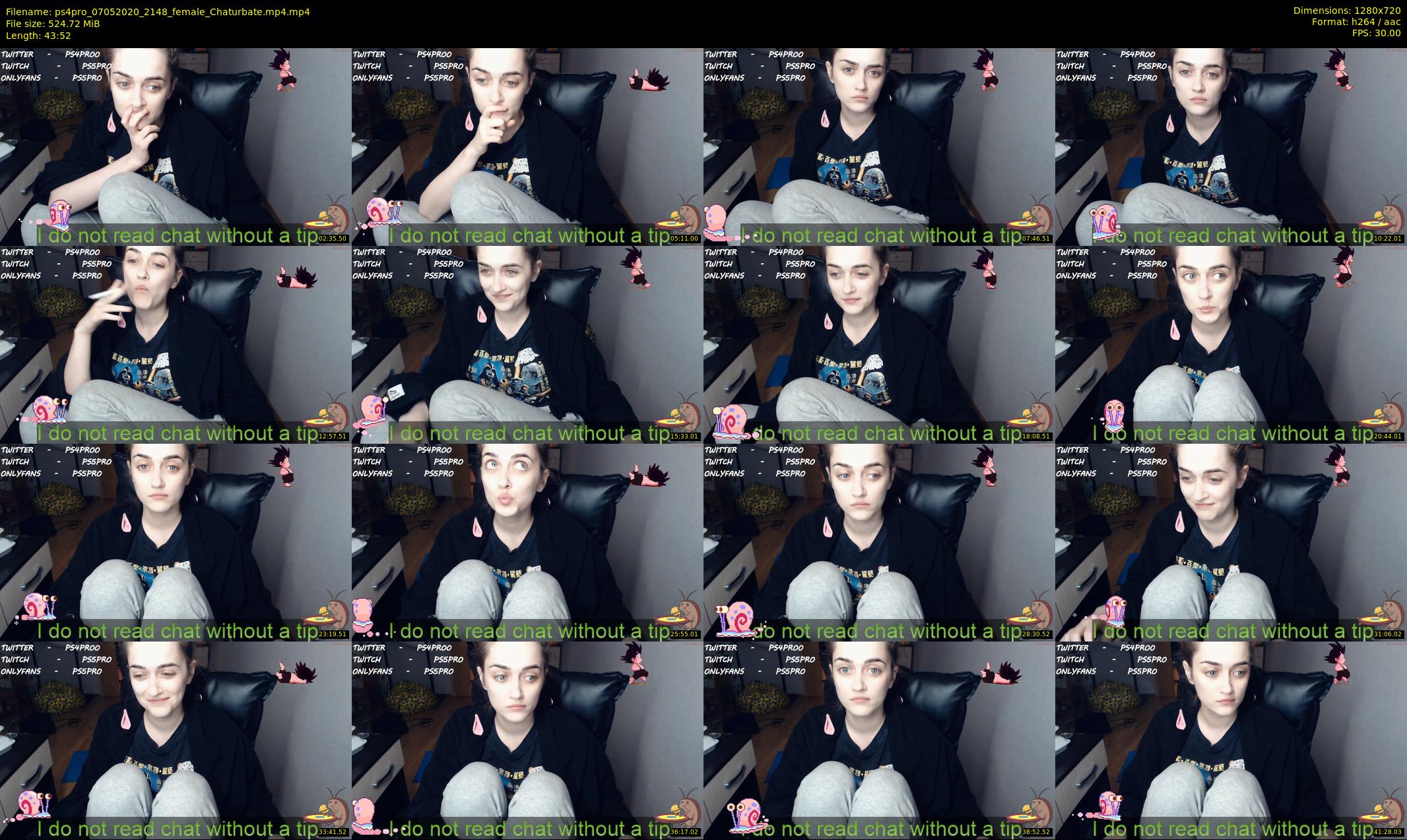ps4pro — 44 minute Chaturbate female cam show recording, 720p, May 7, 2020