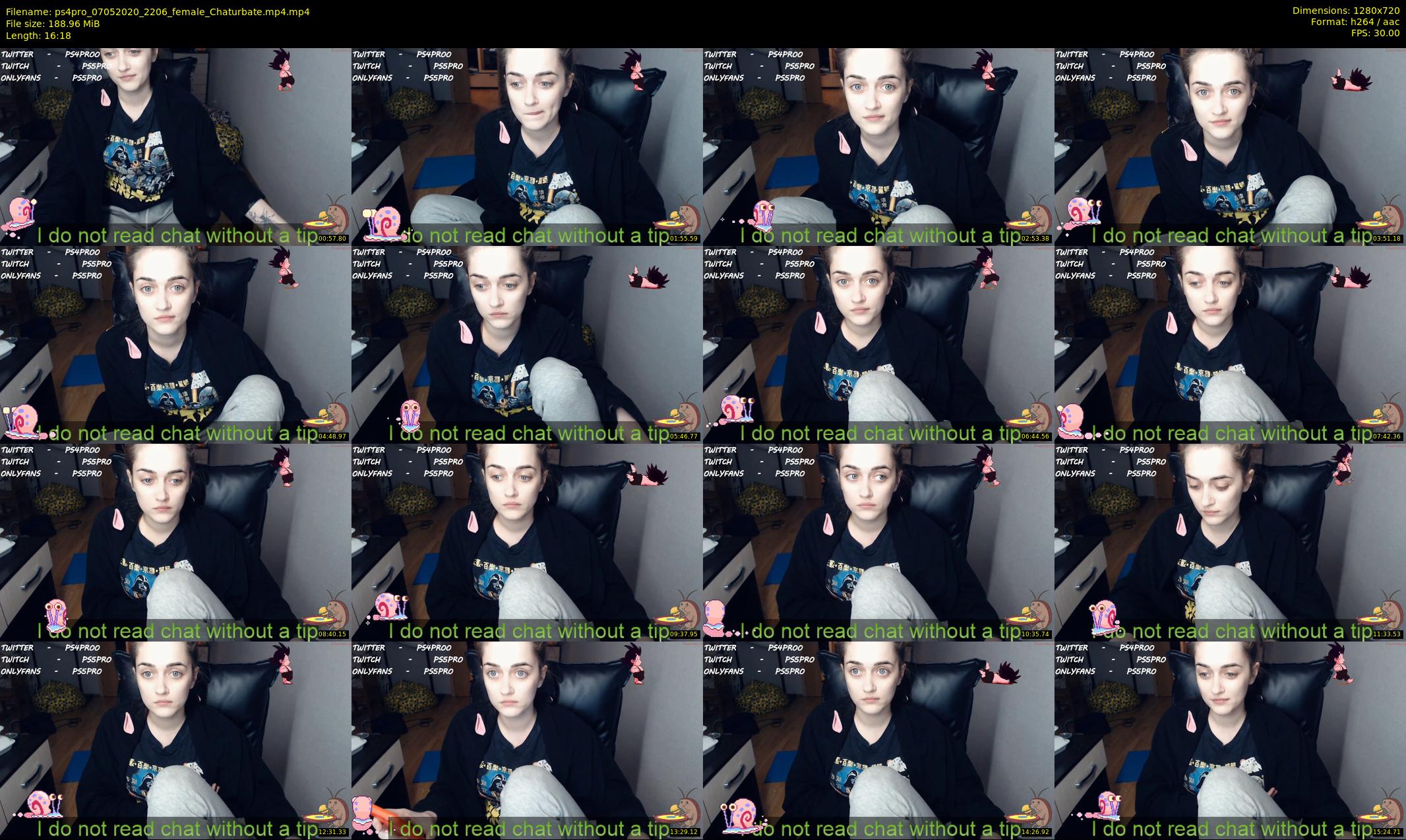 ps4pro — 17 minute Chaturbate female cam show recording, 720p, May 7, 2020