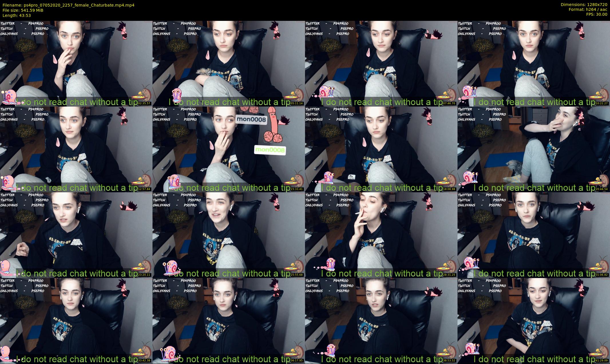 ps4pro — 44 minute Chaturbate female cam show recording, 720p, May 7, 2020