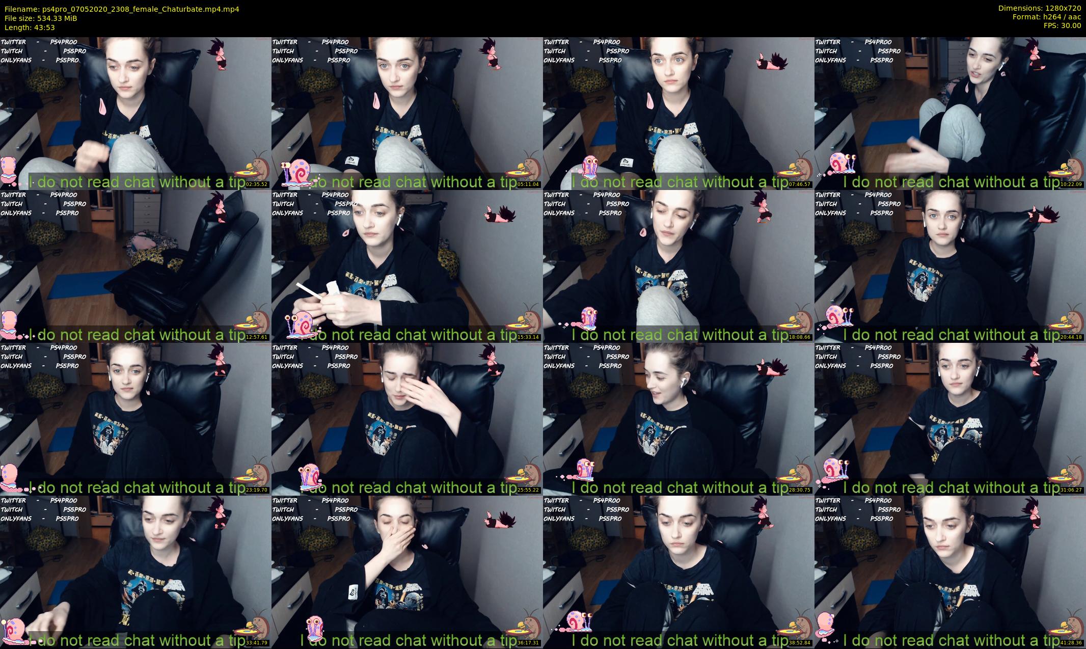 ps4pro — 44 minute Chaturbate female cam show recording, 720p, May 7, 2020