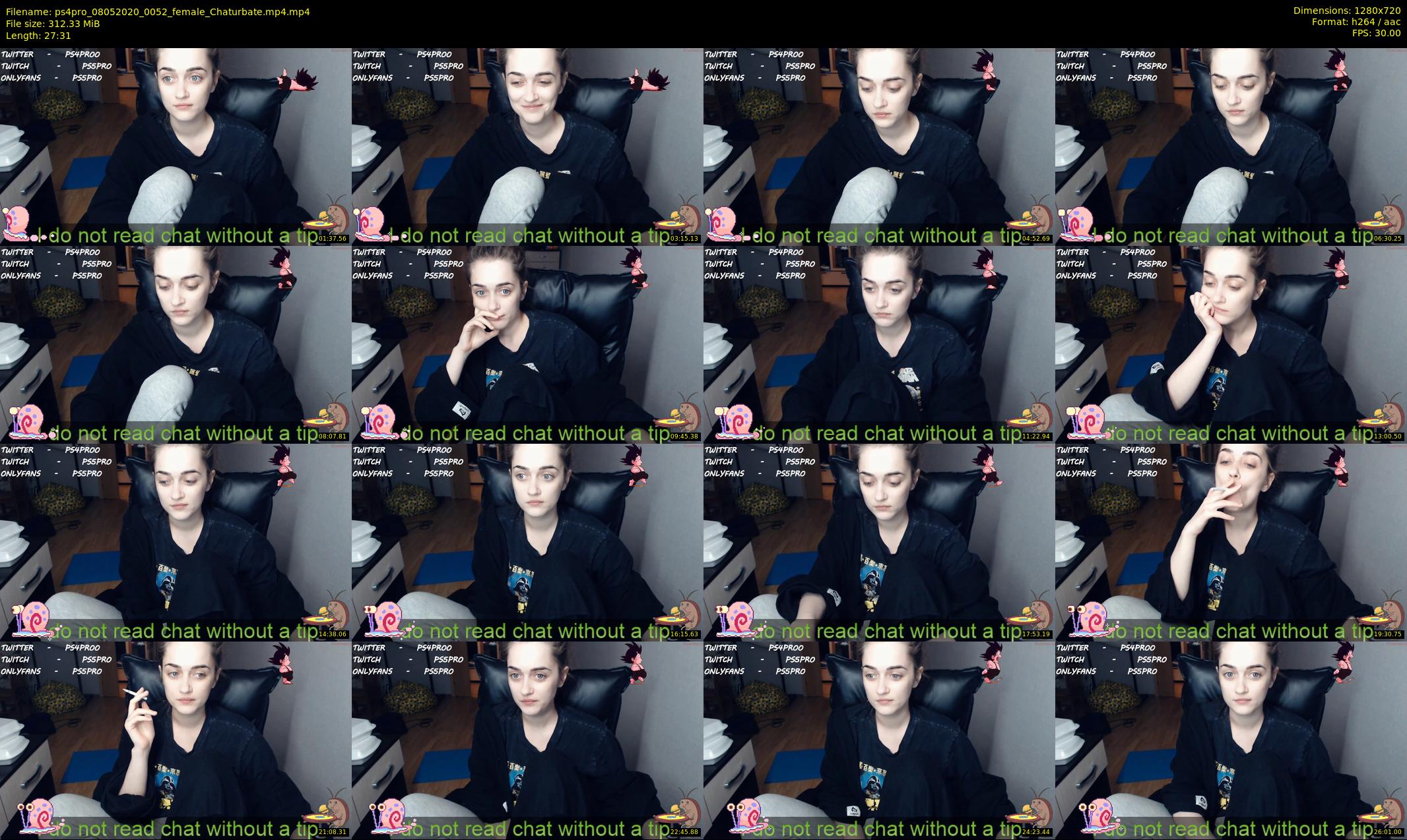 ps4pro — 28 minute Chaturbate female cam show recording, 720p, May 8, 2020