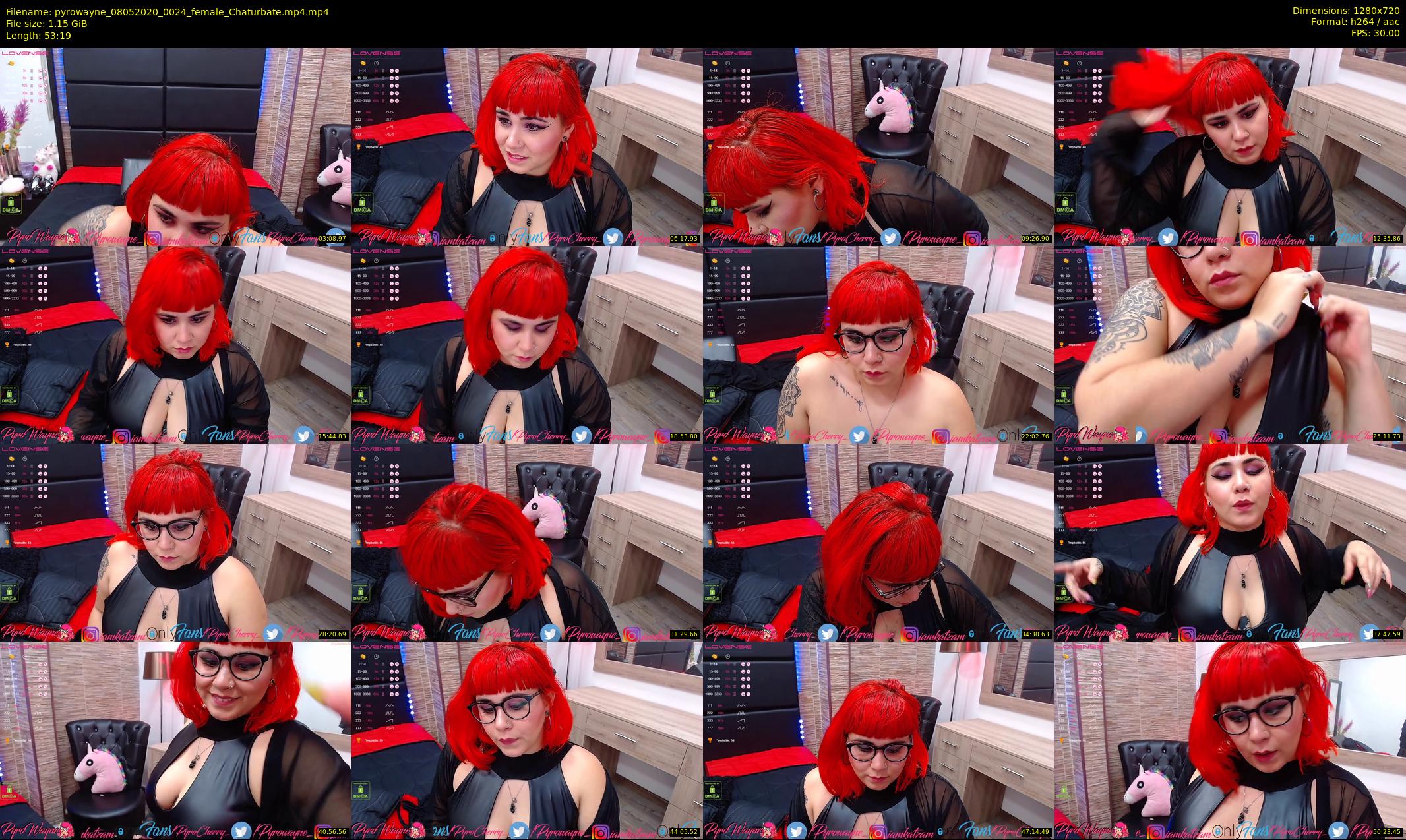 pyrowayne — 54 minute Chaturbate female cam show recording, 720p, May 8, 2020