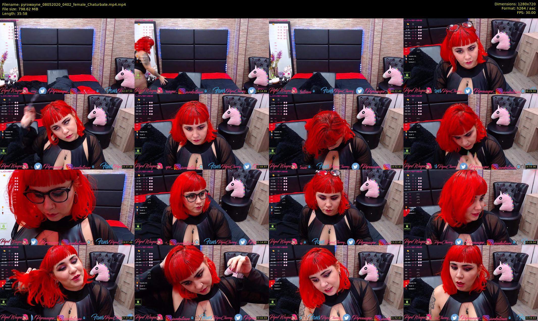 pyrowayne — 36 minute Chaturbate female cam show recording, 720p, May 8, 2020