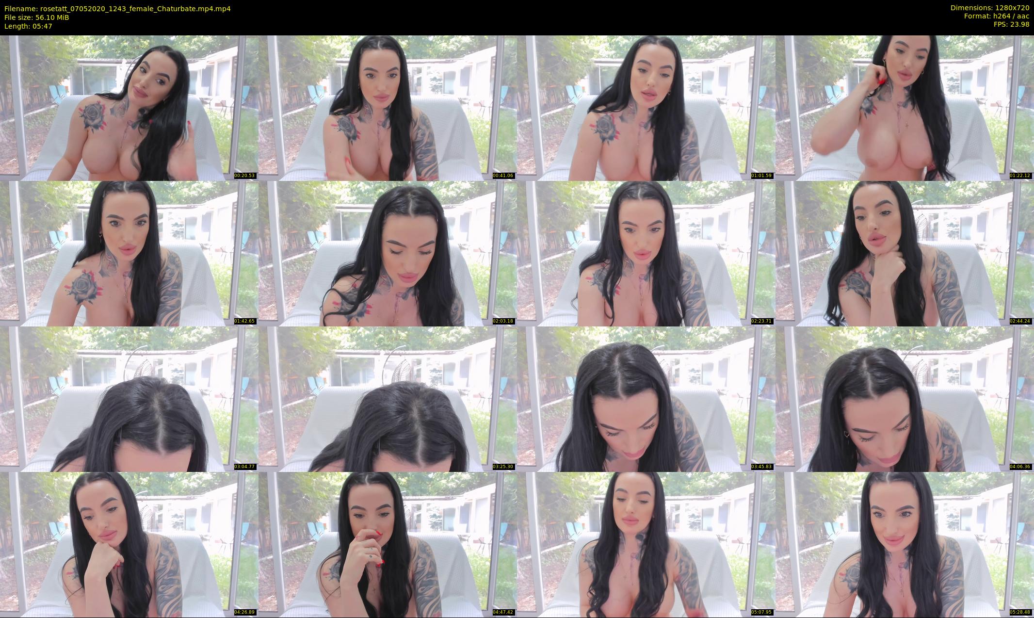 rosetatt — 6 minute Chaturbate female cam show recording, 720p, May 7, 2020