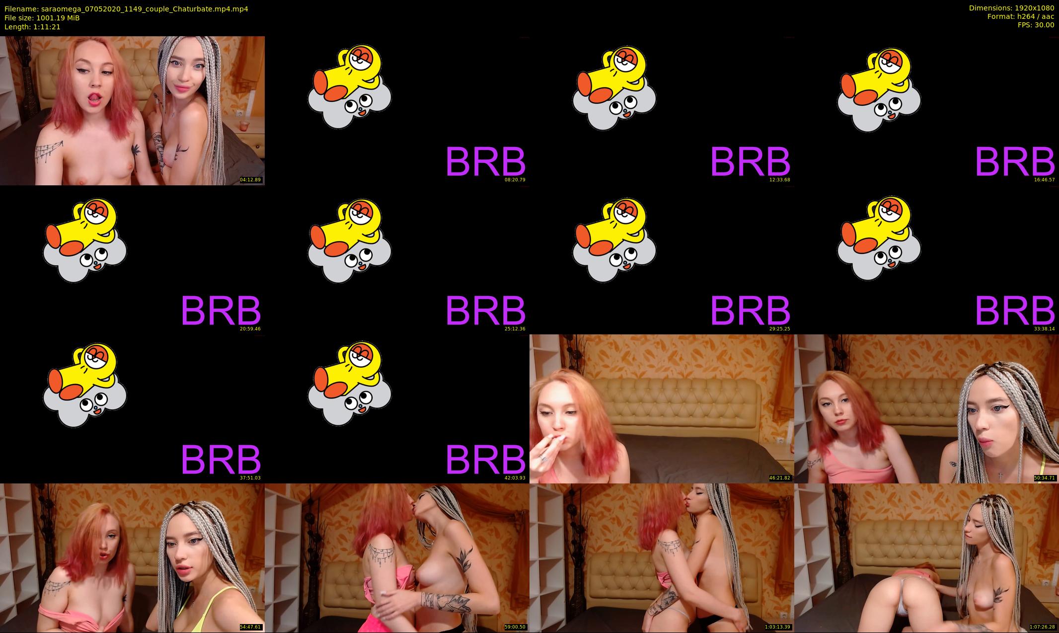 saraomega — 72 minute Chaturbate couple cam show recording, 1080p, May 7, 2020