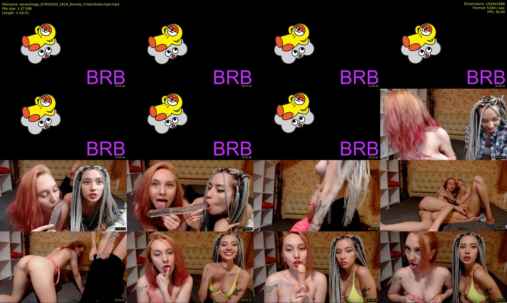 saraomega — 71 minute Chaturbate couple cam show recording, 1080p, May 7, 2020