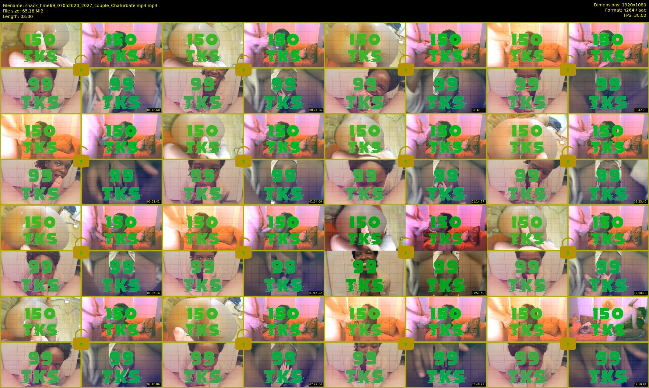 snack_time69 — 3 minute Chaturbate couple cam show recording, 1080p, May 7, 2020