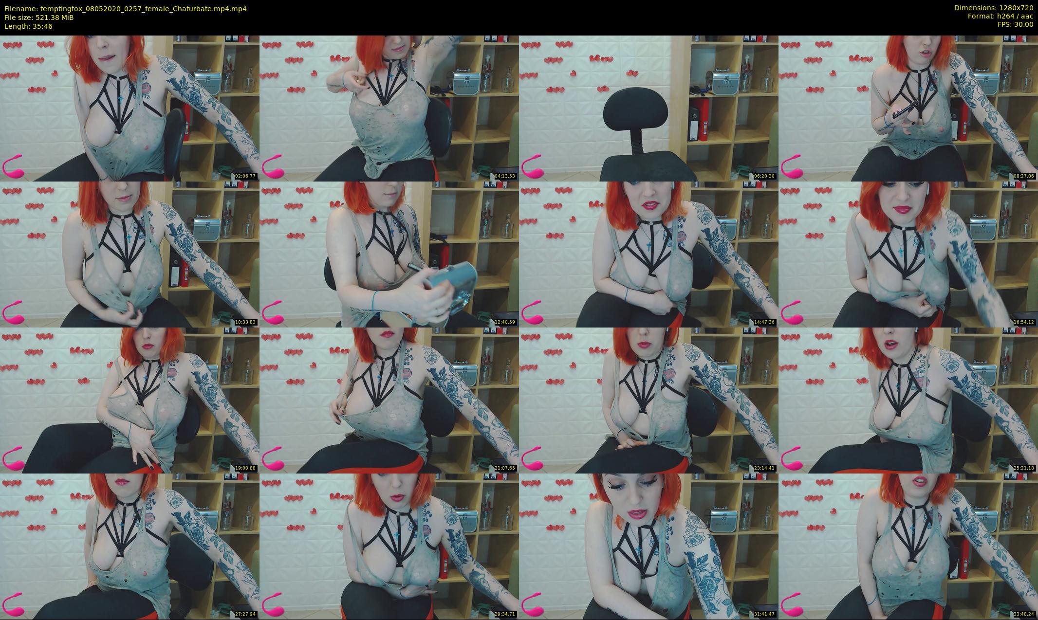 temptingfox — 36 minute Chaturbate female cam show recording, 720p, May 8, 2020
