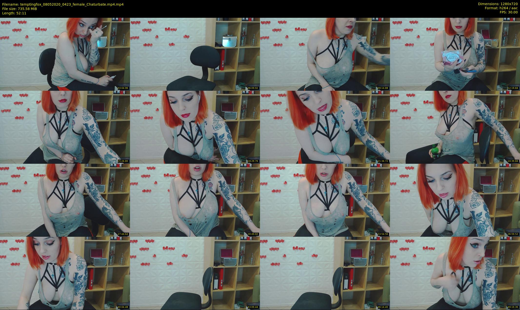 temptingfox — 53 minute Chaturbate female cam show recording, 720p, May 8, 2020