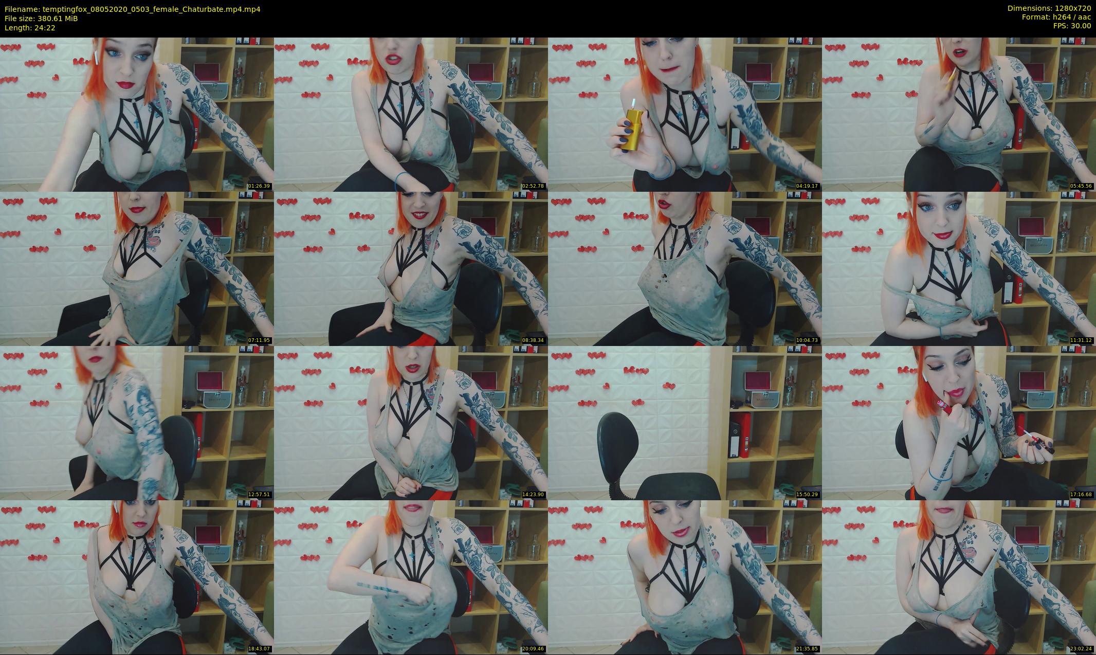 temptingfox — 25 minute Chaturbate female cam show recording, 720p, May 8, 2020