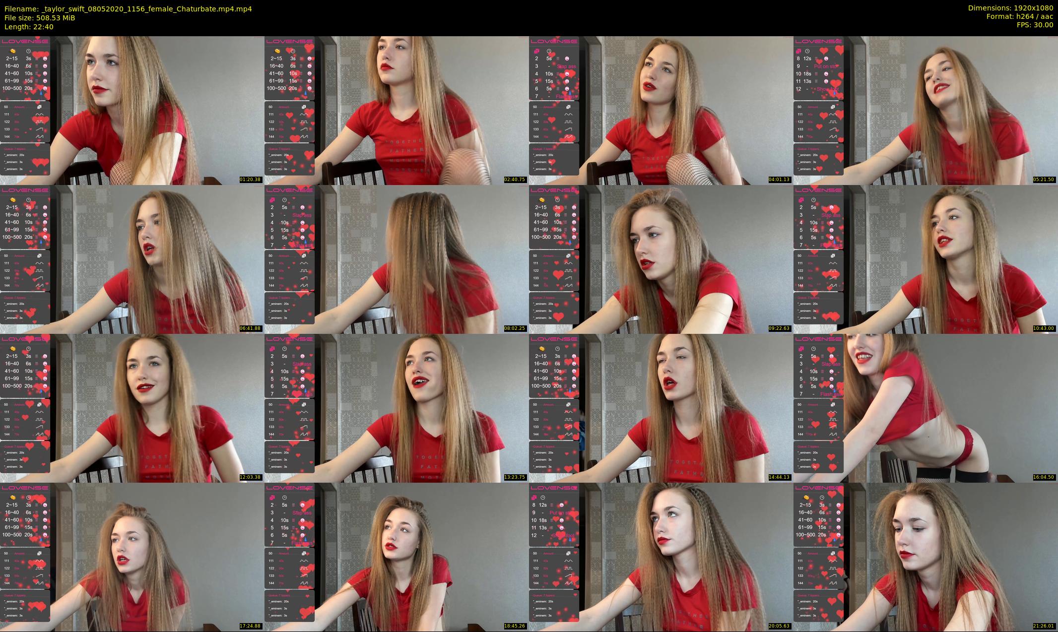 _taylor_swift — 23 minute Chaturbate female cam show recording, 1080p, May 8, 2020