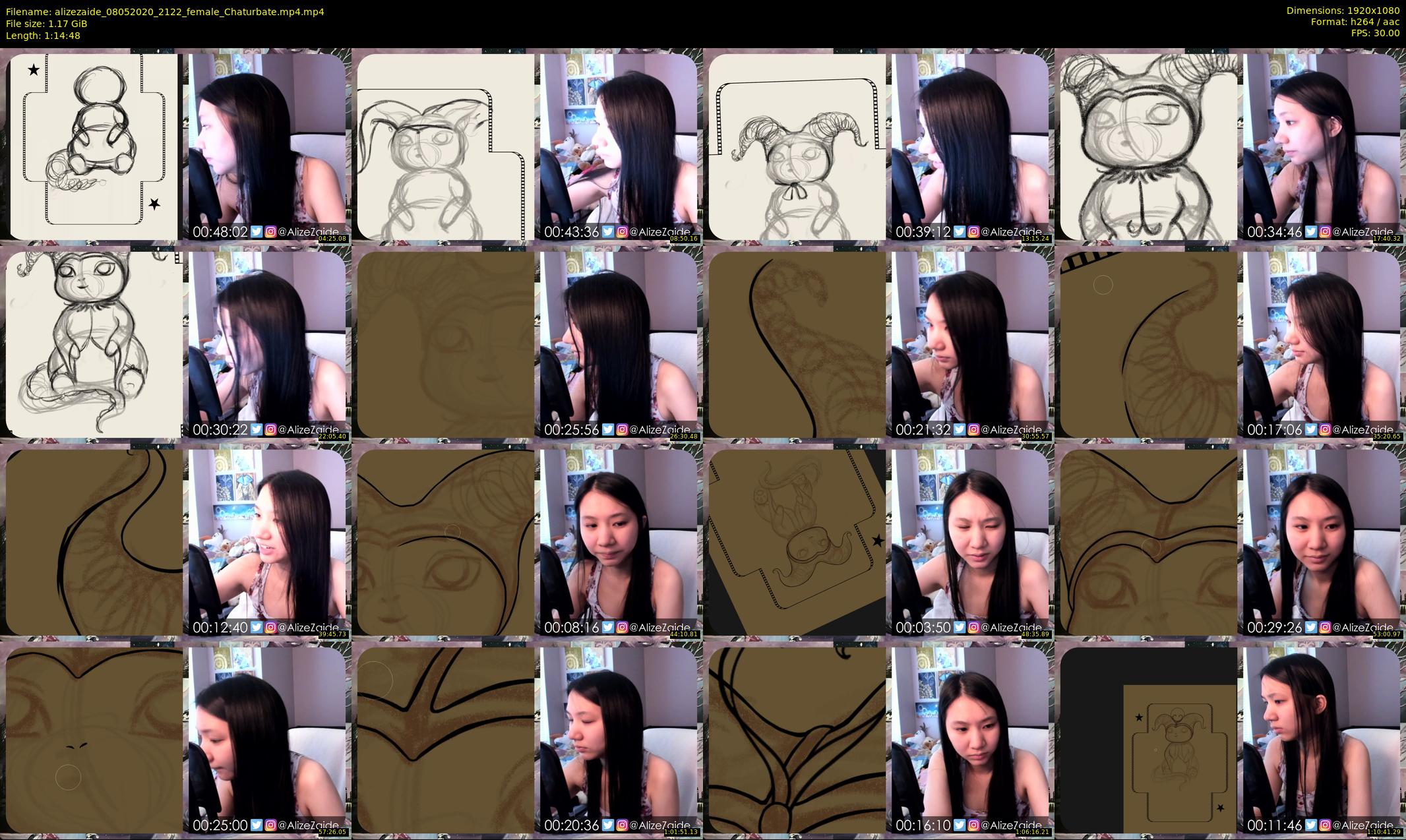 alizezaide — 75 minute Chaturbate female cam show recording, 1080p, May 8, 2020