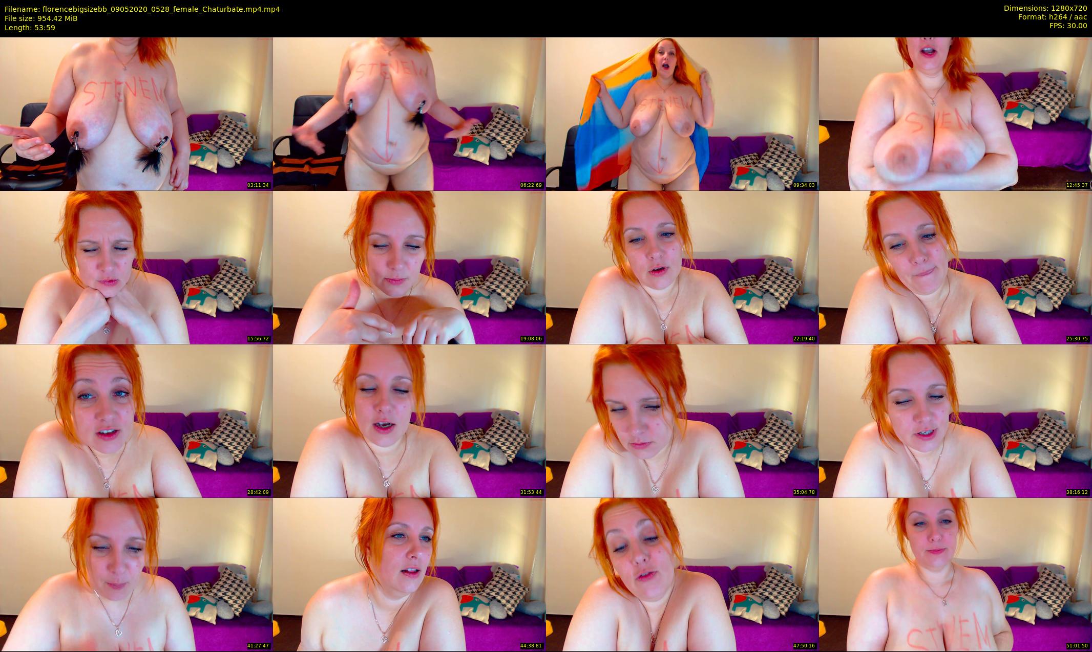 florencebigsizebb — 54 minute Chaturbate female cam show recording, 720p, May 9, 2020