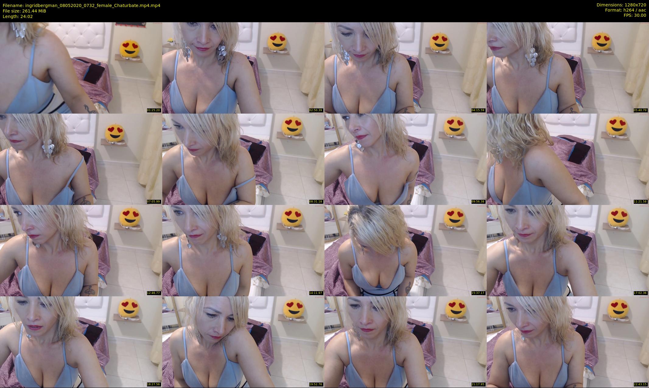 ingridbergman — 25 minute Chaturbate female cam show recording, 720p, May 8, 2020