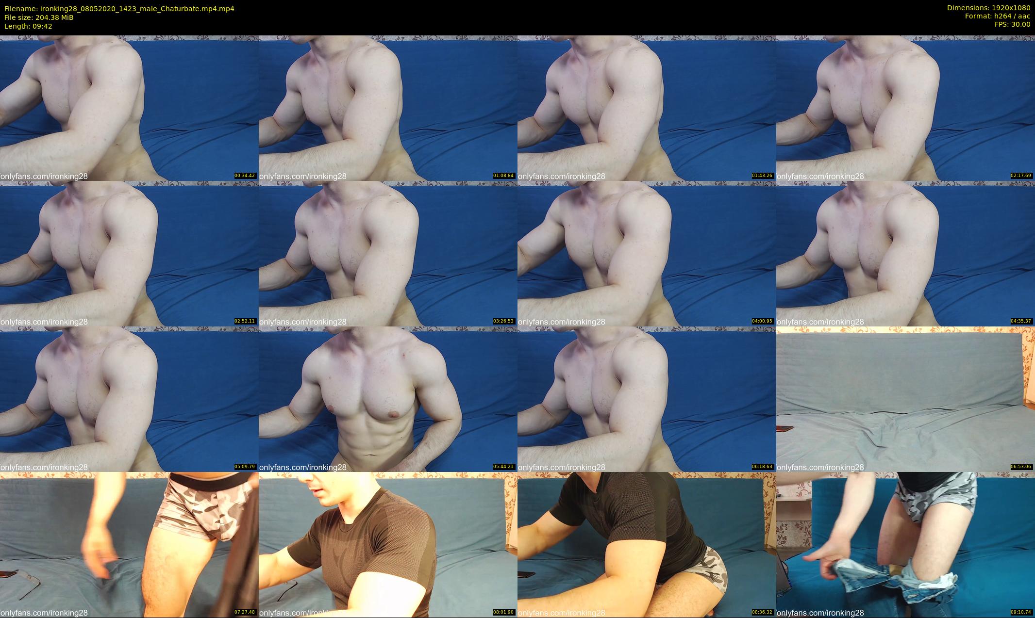 ironking28 — 10 minute Chaturbate male cam show recording, 1080p, May 8, 2020