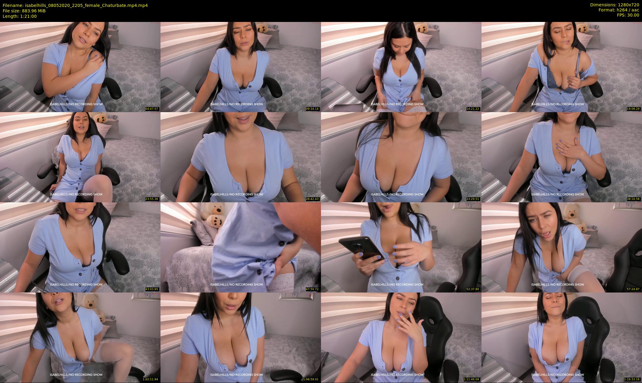 isabelhills — 81 minute Chaturbate female cam show recording, 720p, May 8, 2020