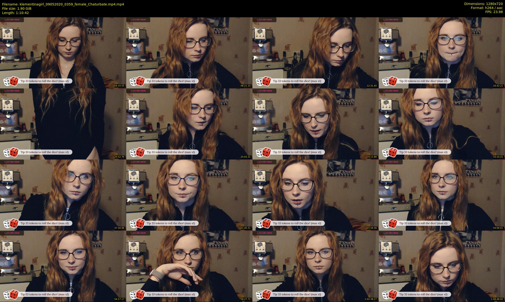 klementinagirl — 71 minute Chaturbate female cam show recording, 720p, May 9, 2020