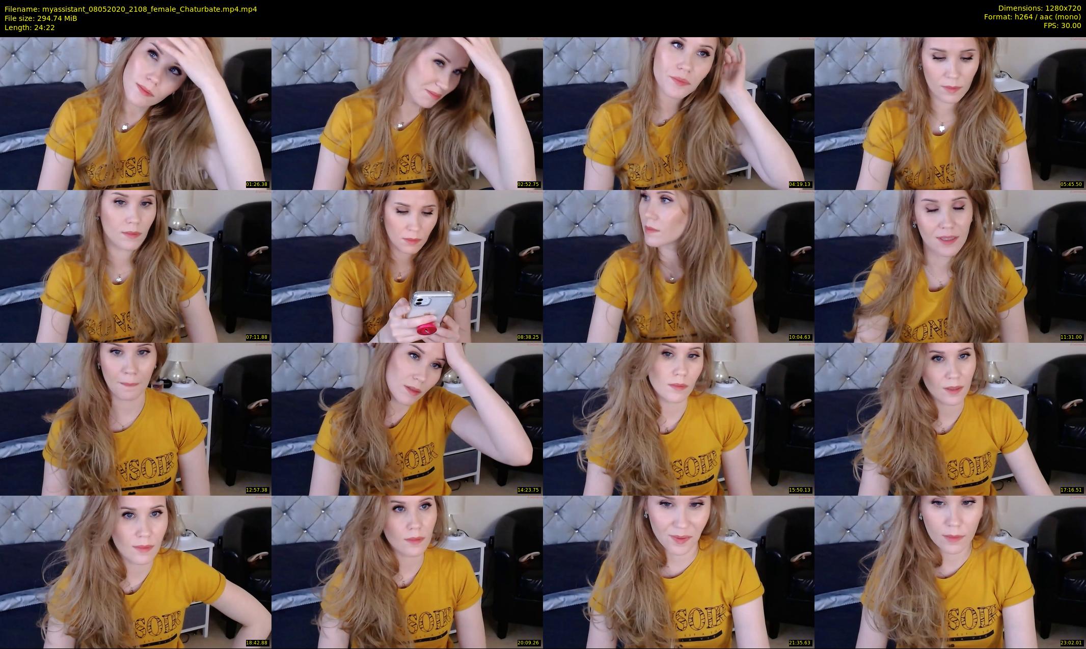 myassistant — 25 minute Chaturbate female cam show recording, 720p, May 8, 2020