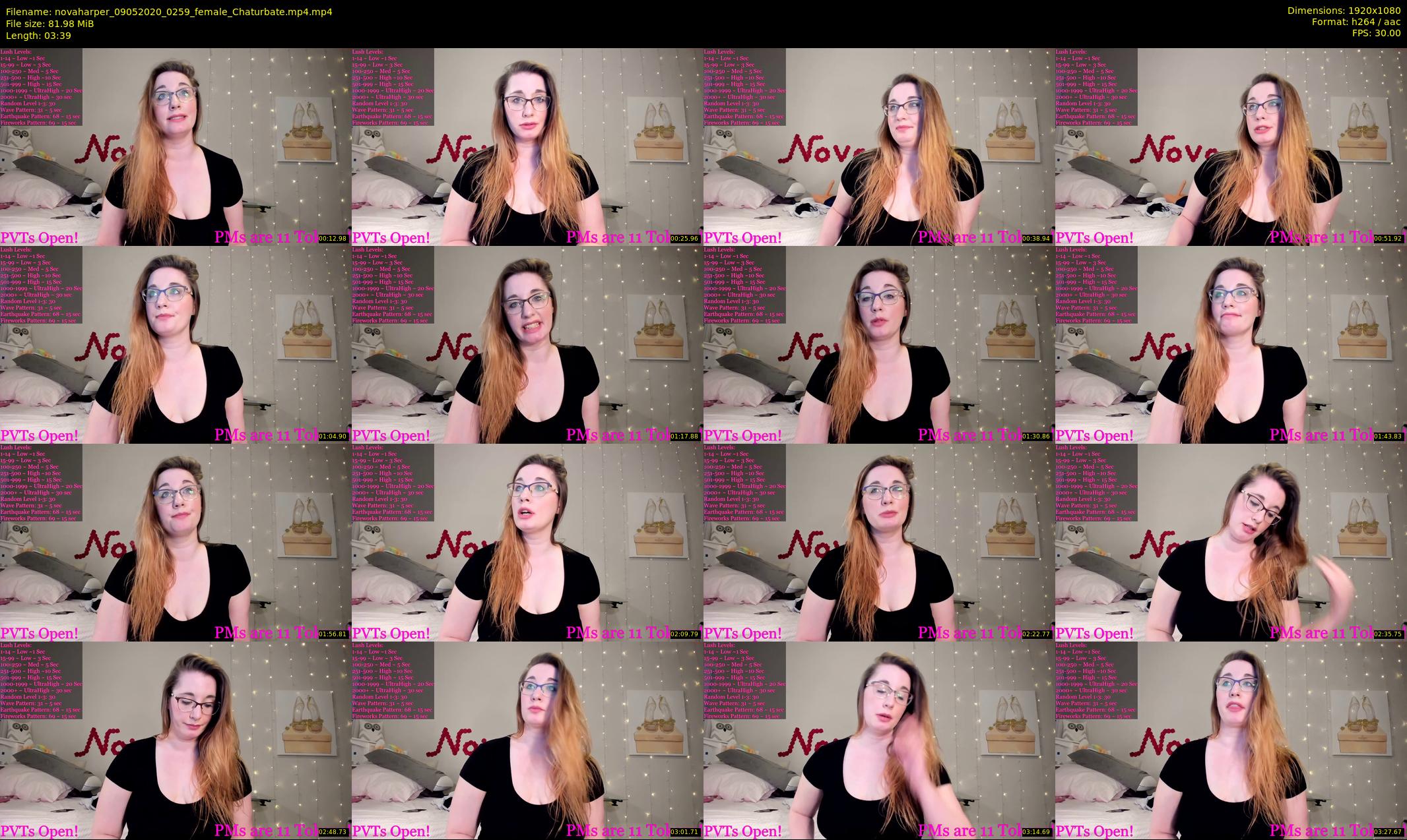 novaharper — 4 minute Chaturbate female cam show recording, 1080p, May 9, 2020