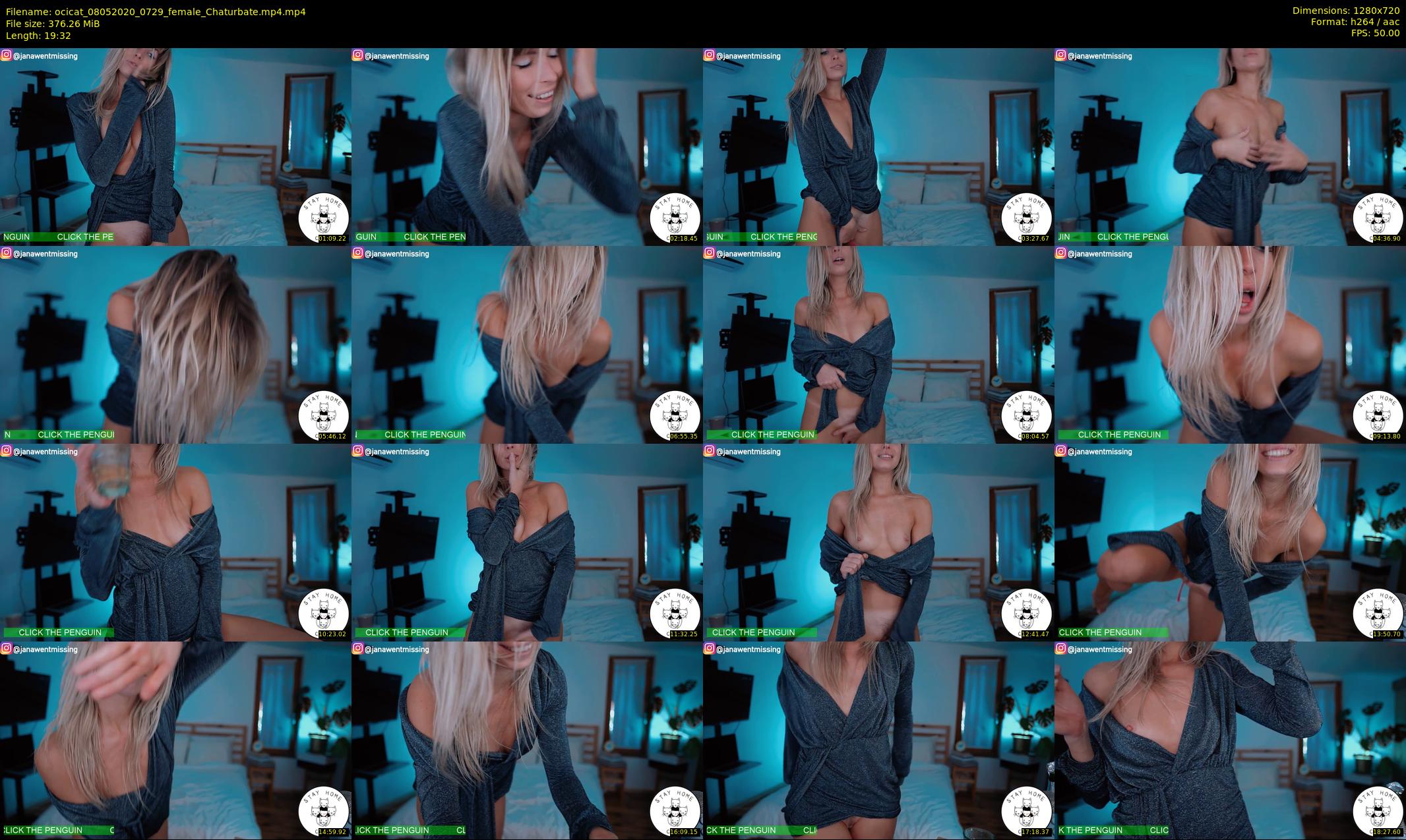 ocicat — 20 minute Chaturbate female cam show recording, 720p, May 8, 2020