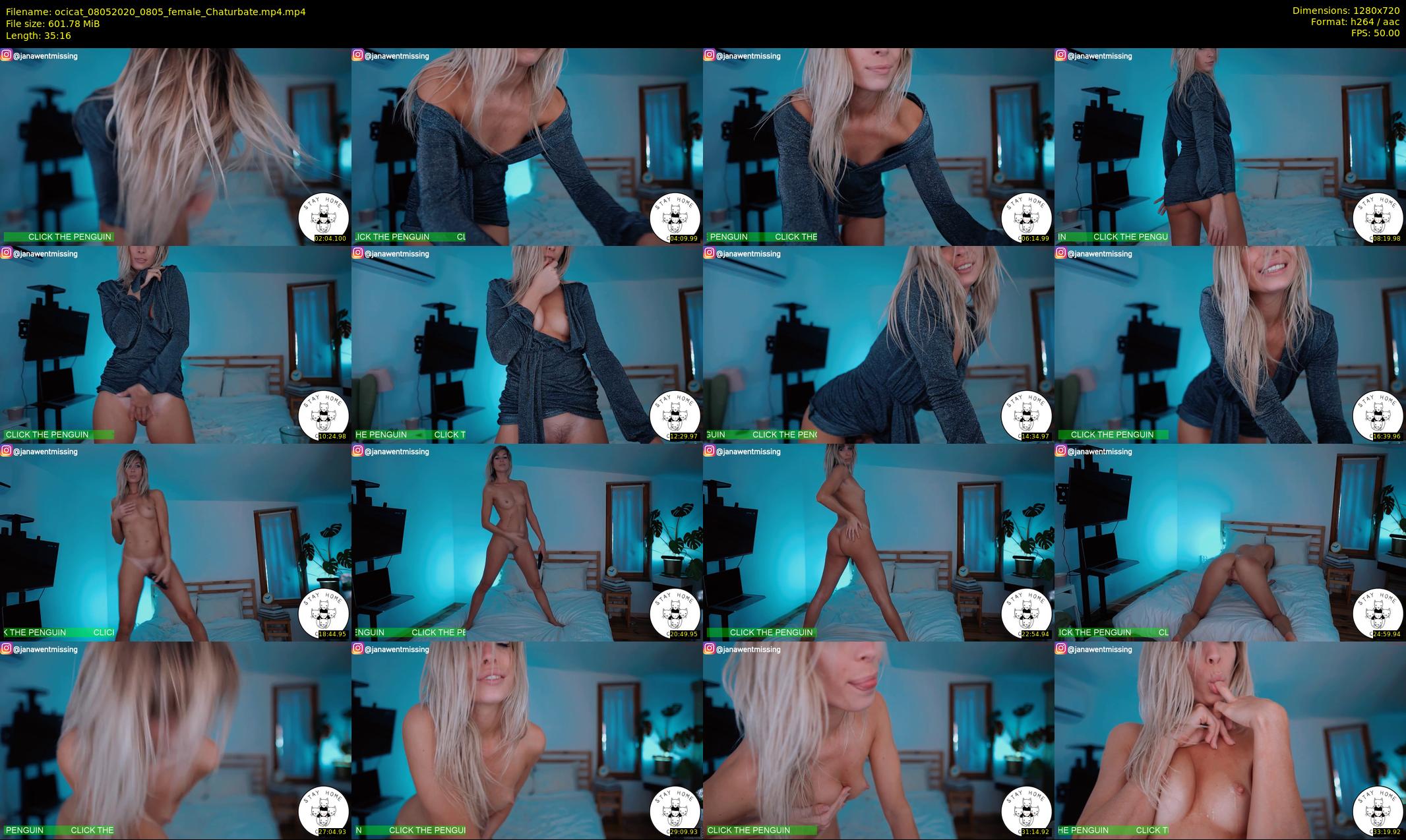 ocicat — 36 minute Chaturbate female cam show recording, 720p, May 8, 2020