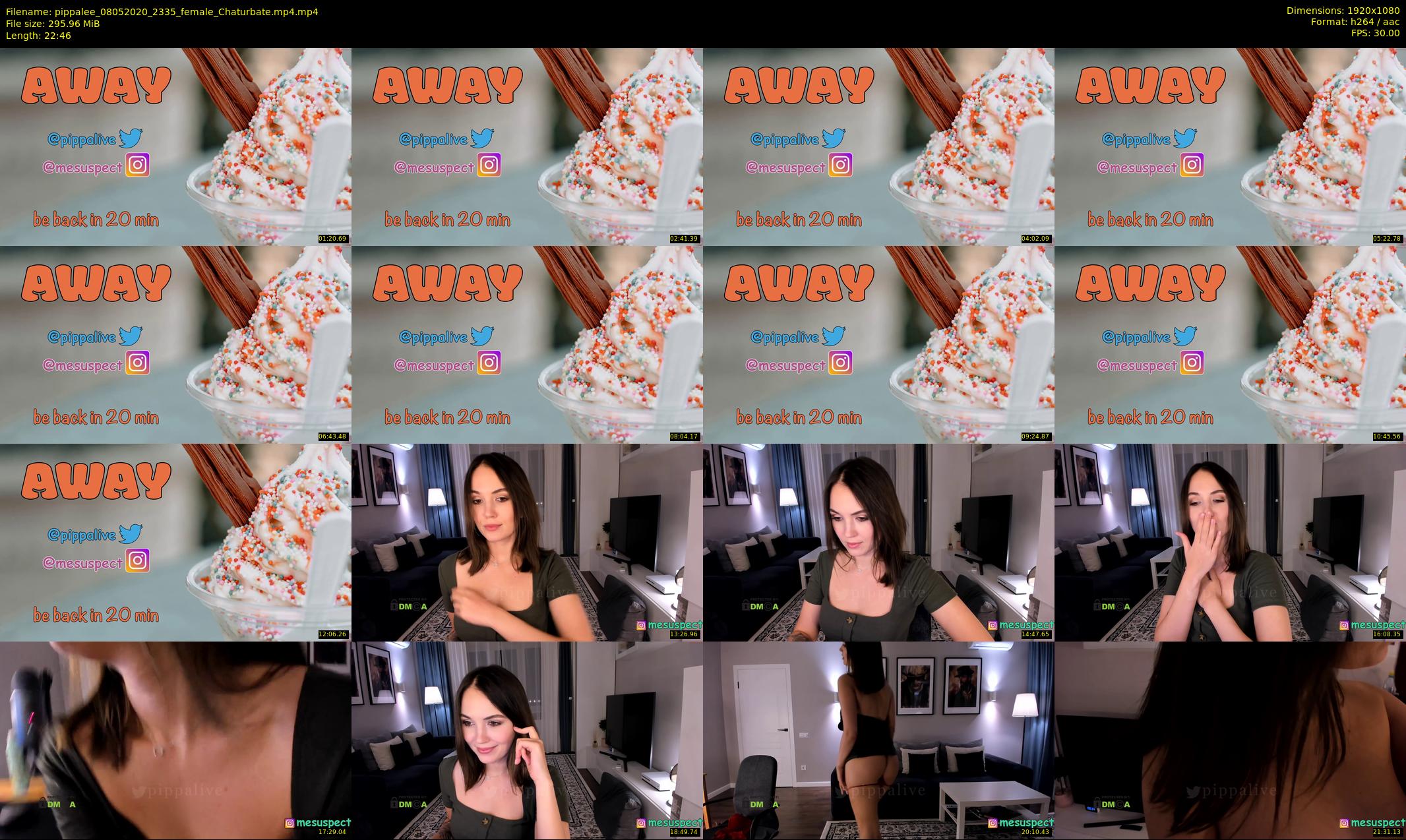 pippalee — 23 minute Chaturbate female cam show recording, 1080p, May 8, 2020
