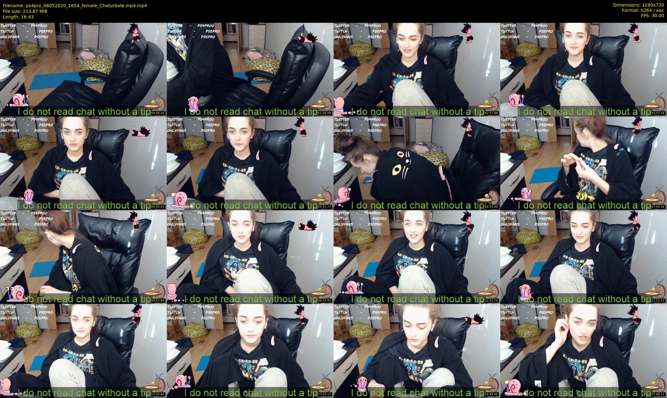 ps4pro — 17 minute Chaturbate female cam show recording, 720p, May 8, 2020