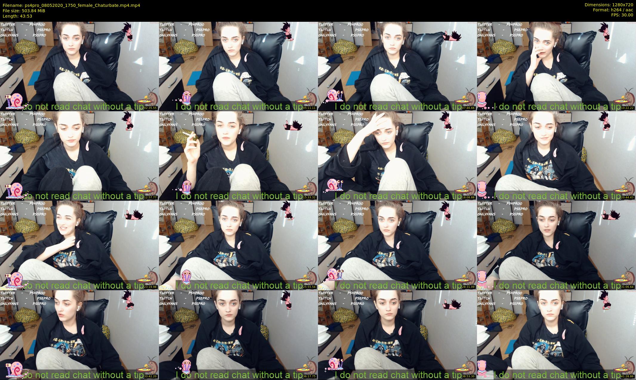 ps4pro — 44 minute Chaturbate female cam show recording, 720p, May 8, 2020