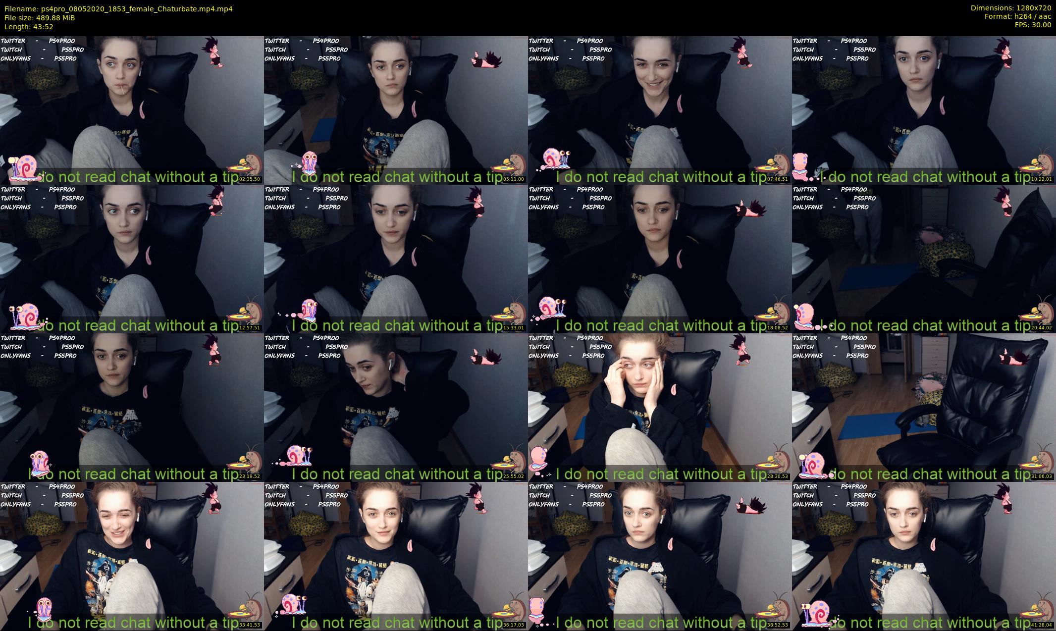 ps4pro — 44 minute Chaturbate female cam show recording, 720p, May 8, 2020
