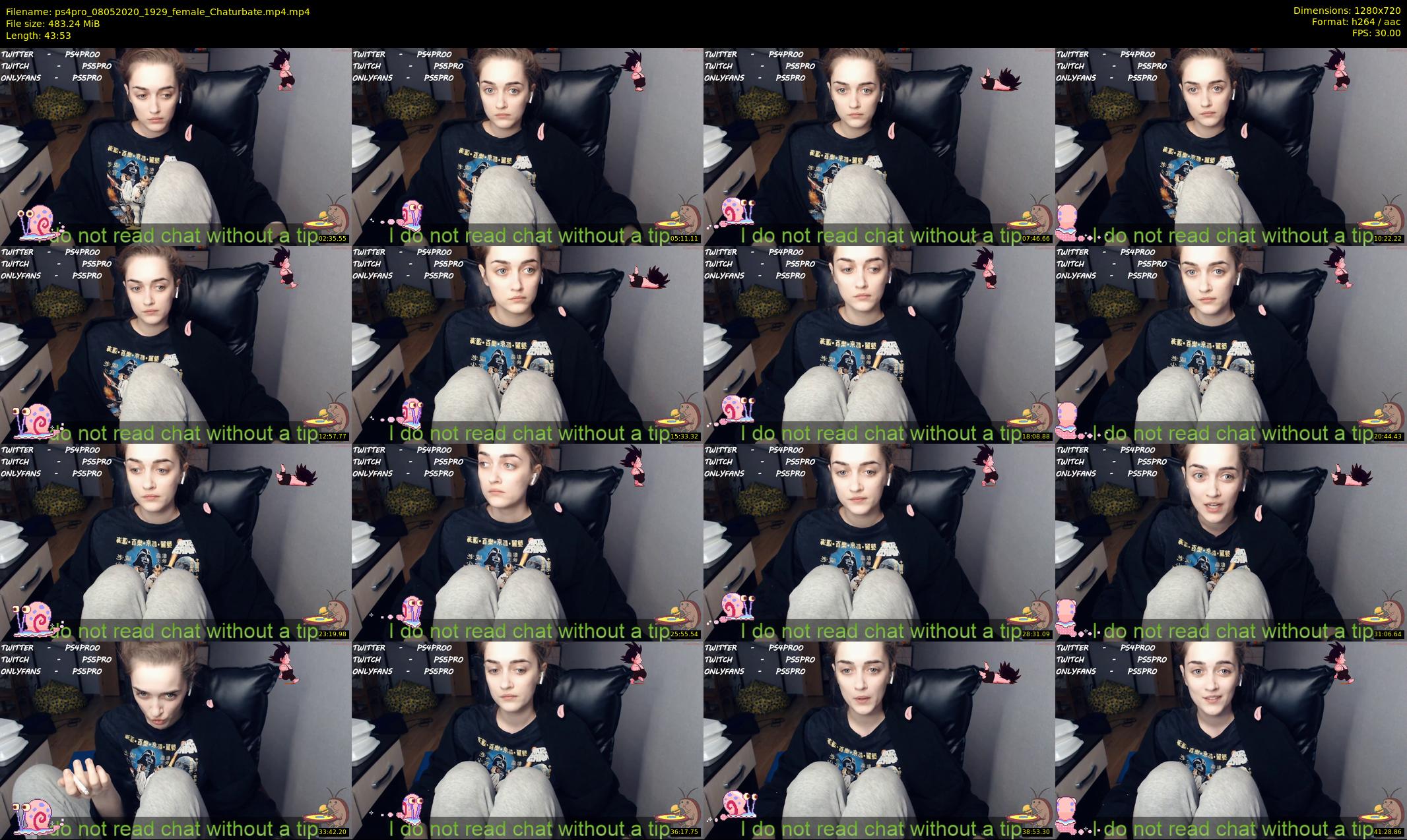 ps4pro — 44 minute Chaturbate female cam show recording, 720p, May 8, 2020
