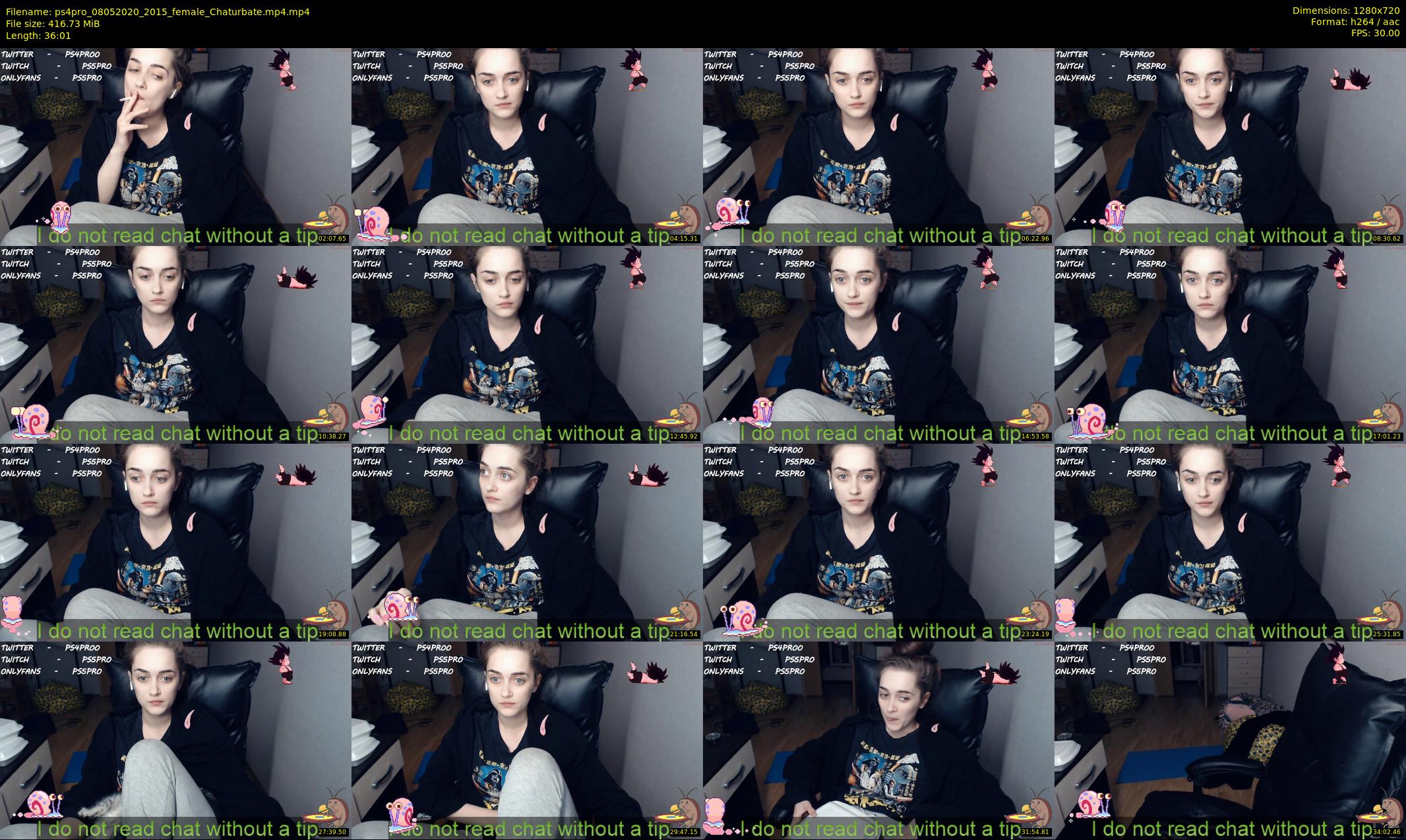 ps4pro — 37 minute Chaturbate female cam show recording, 720p, May 8, 2020
