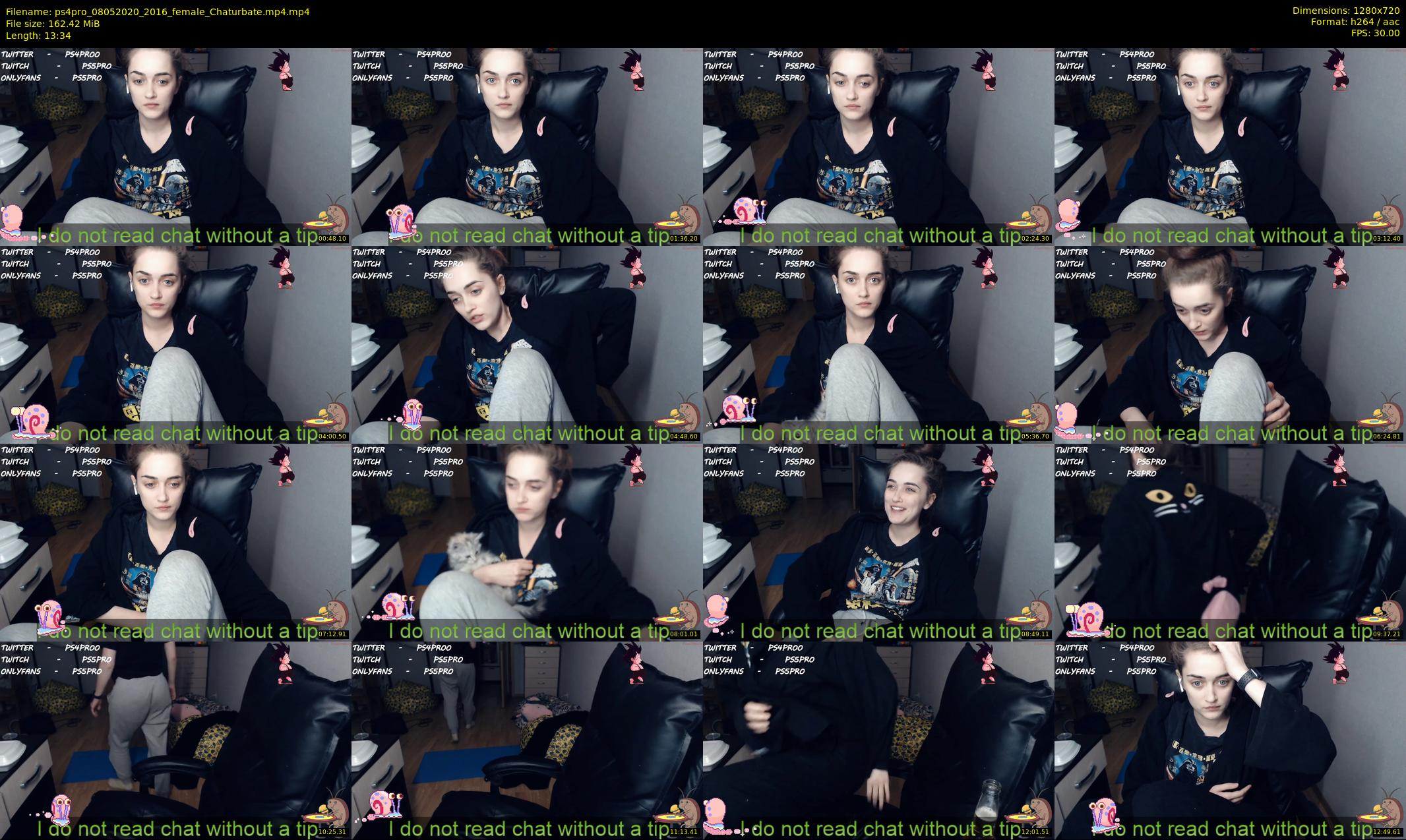 ps4pro — 14 minute Chaturbate female cam show recording, 720p, May 8, 2020